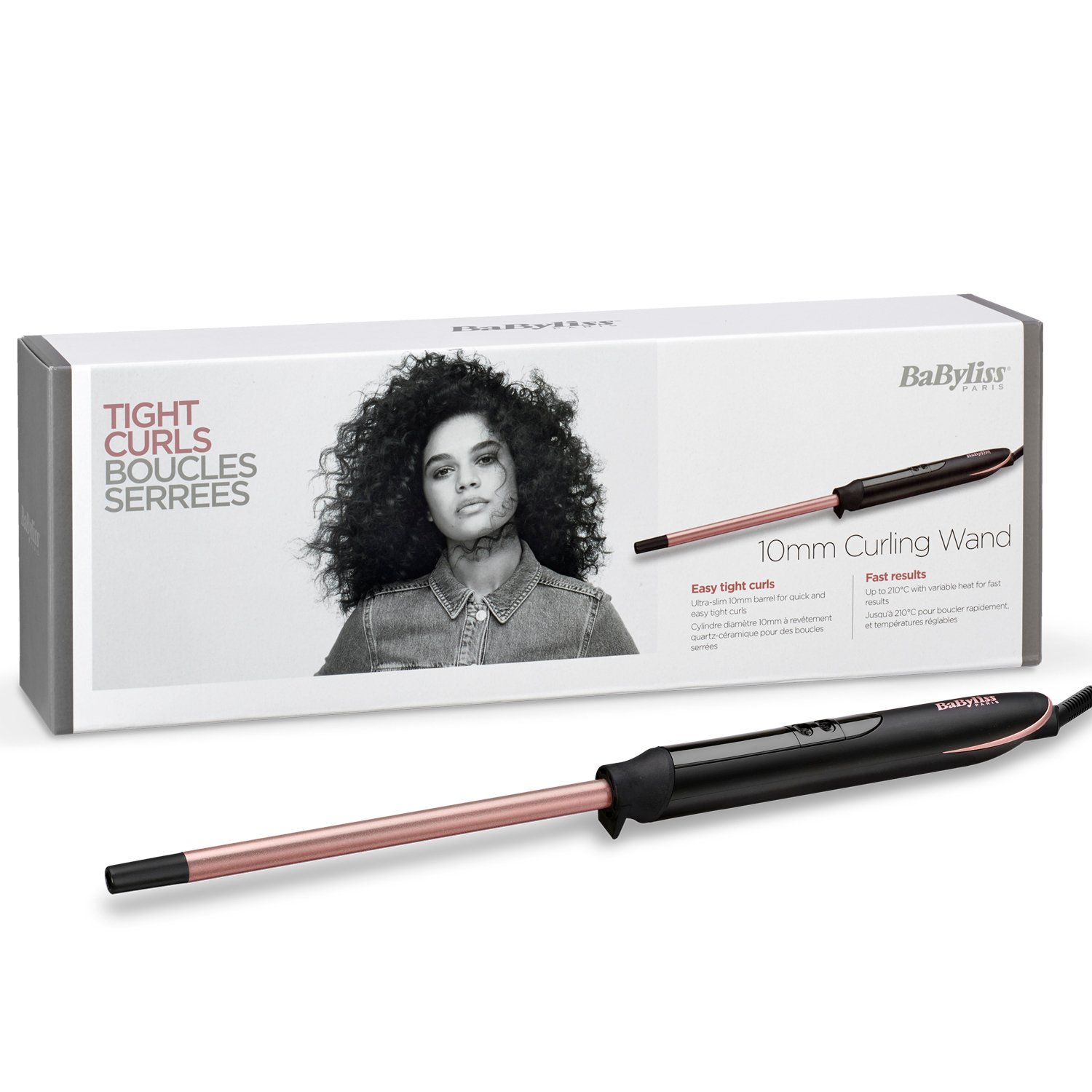 Babyliss Rose Quartz Thight Curls Wand C449E 1 st