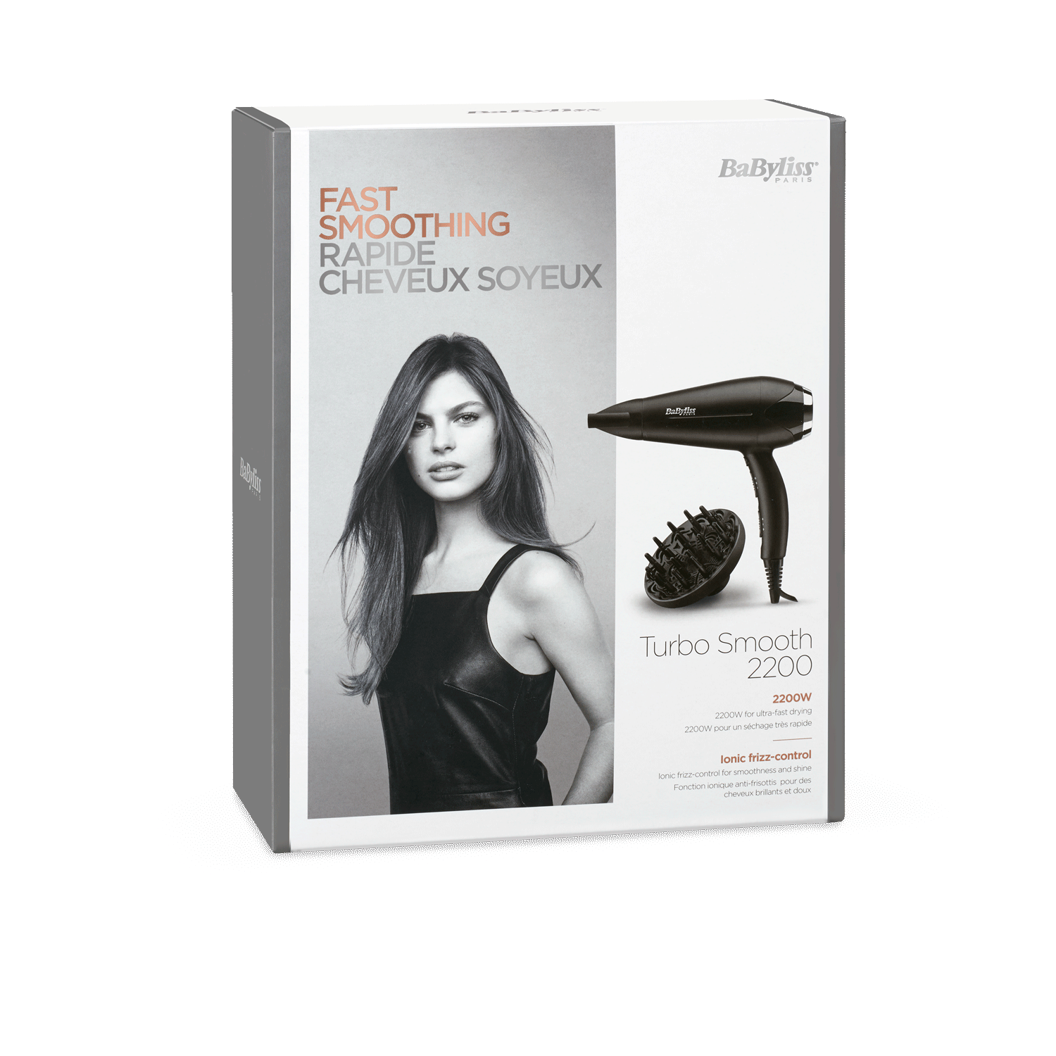 BaByliss Hårfön Turbo Smooth 2200 D572DE 1 st