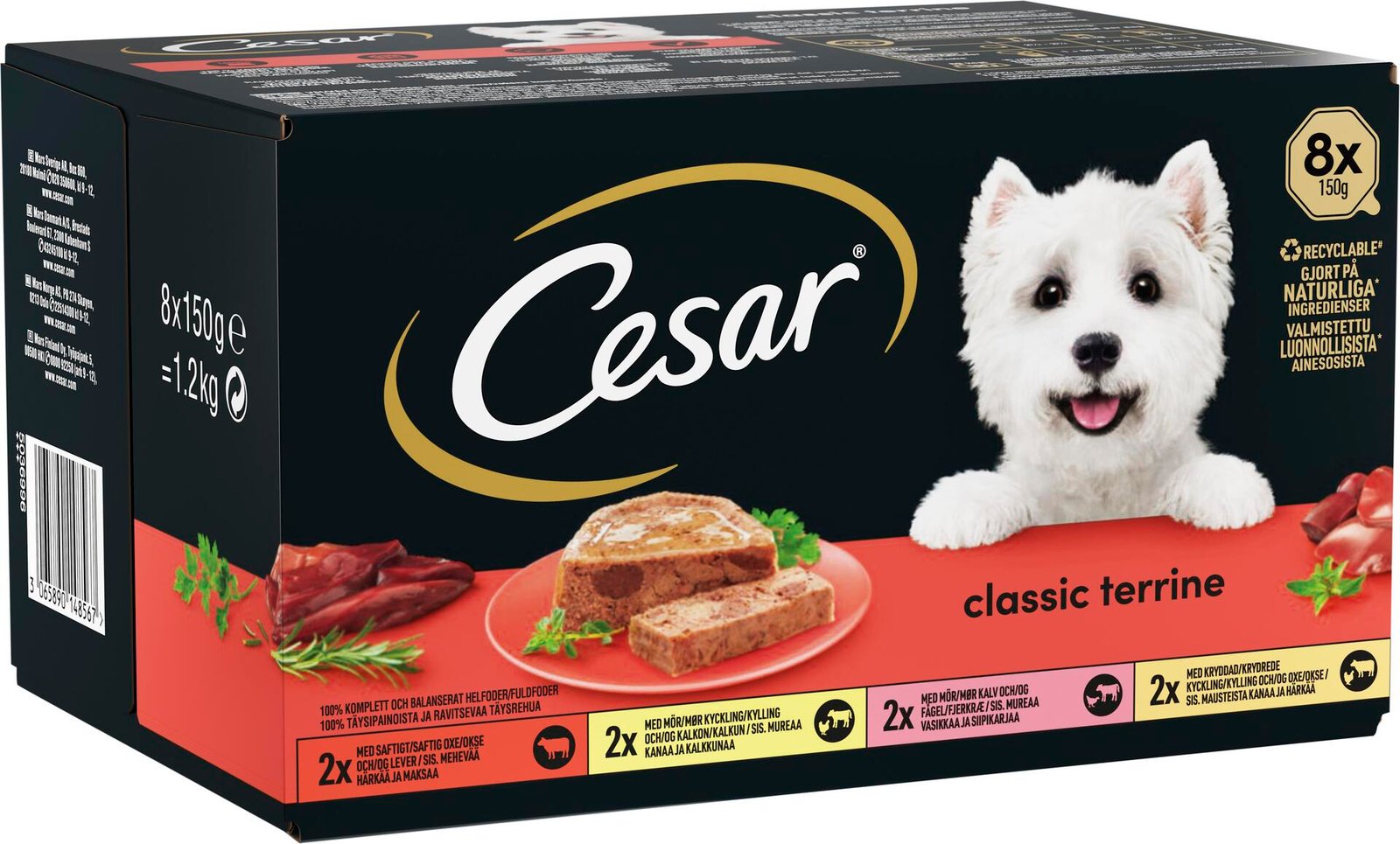 Cesar Classic Hundmat Våtfoder 1200 g
