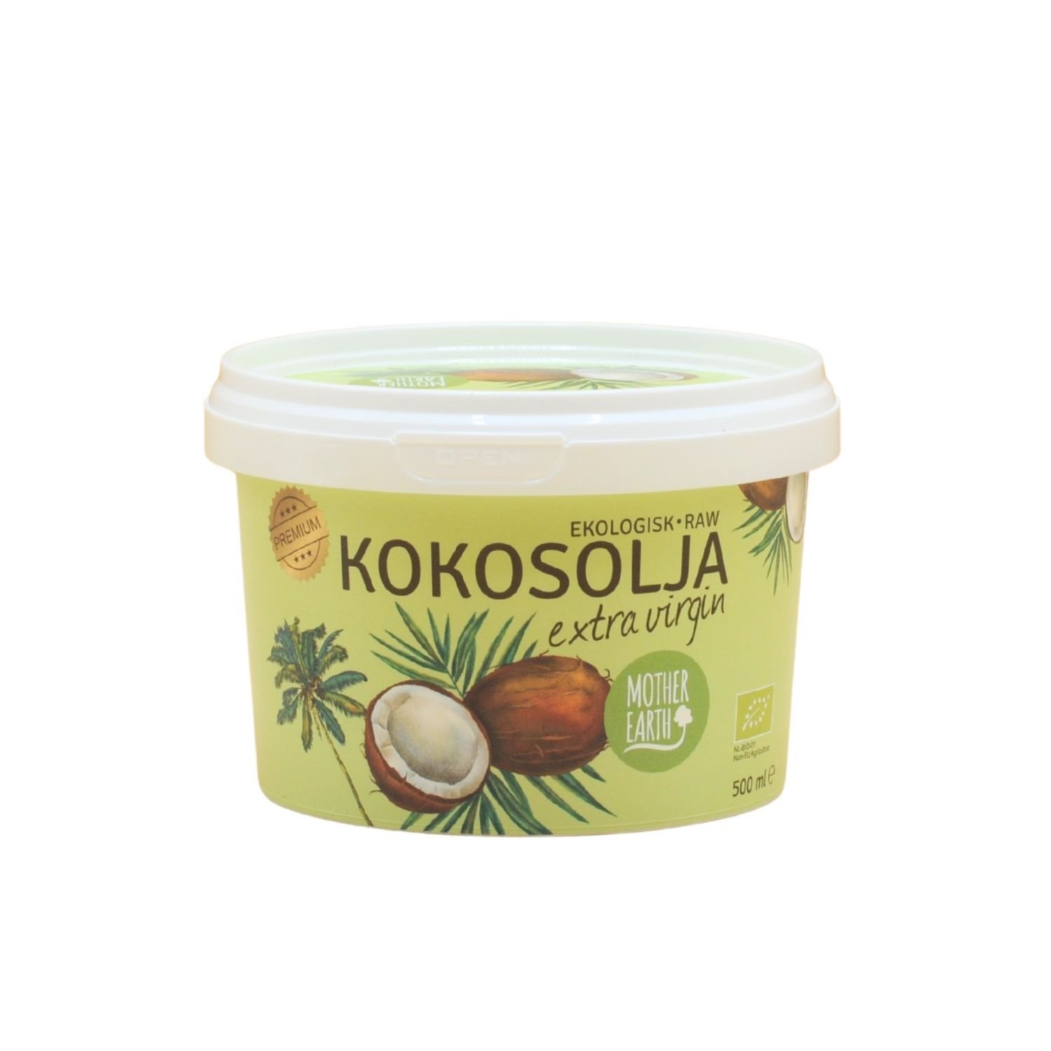 Mother Earth Kokosolja Extra Virgin Eko 500 ml