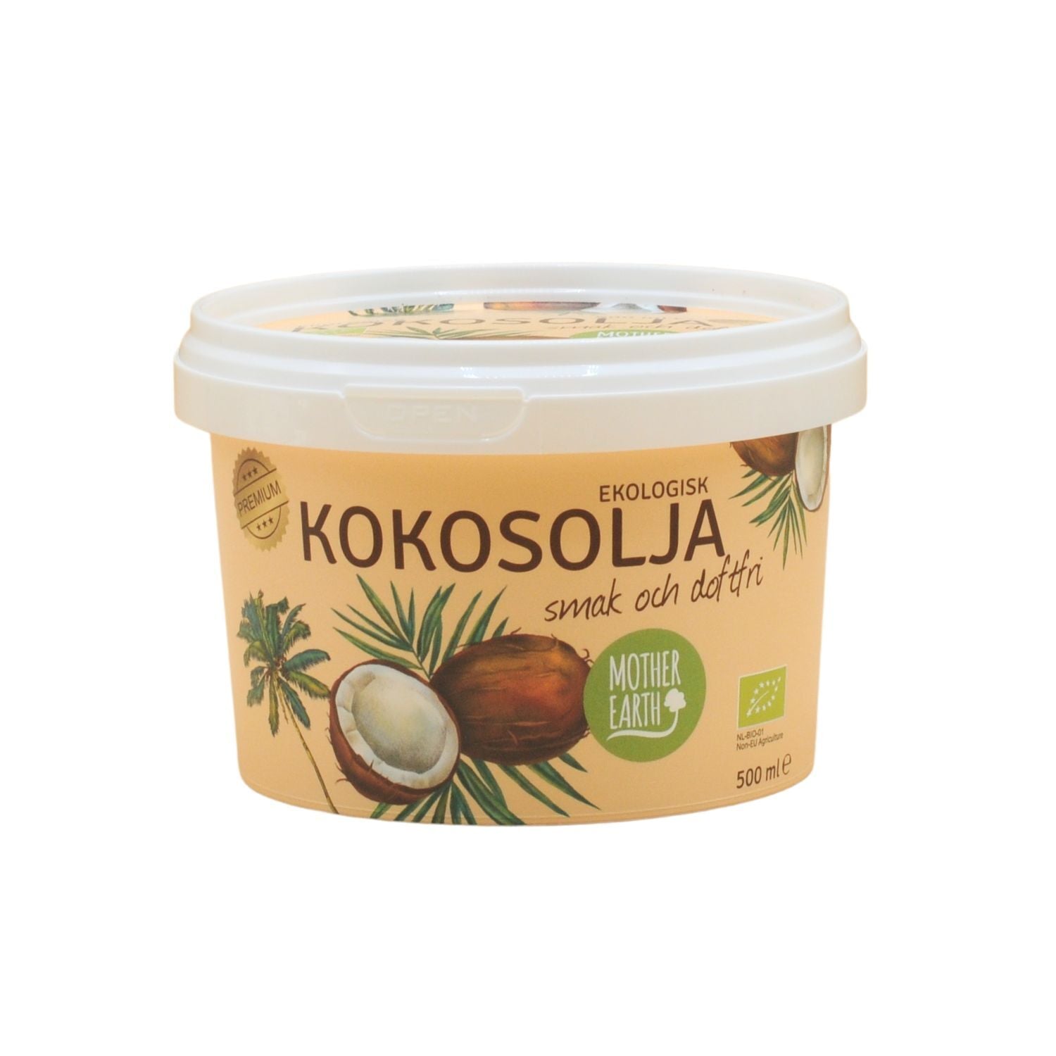 Mother Earth Kokosolja Smak & Doftfri Eko 500 ml