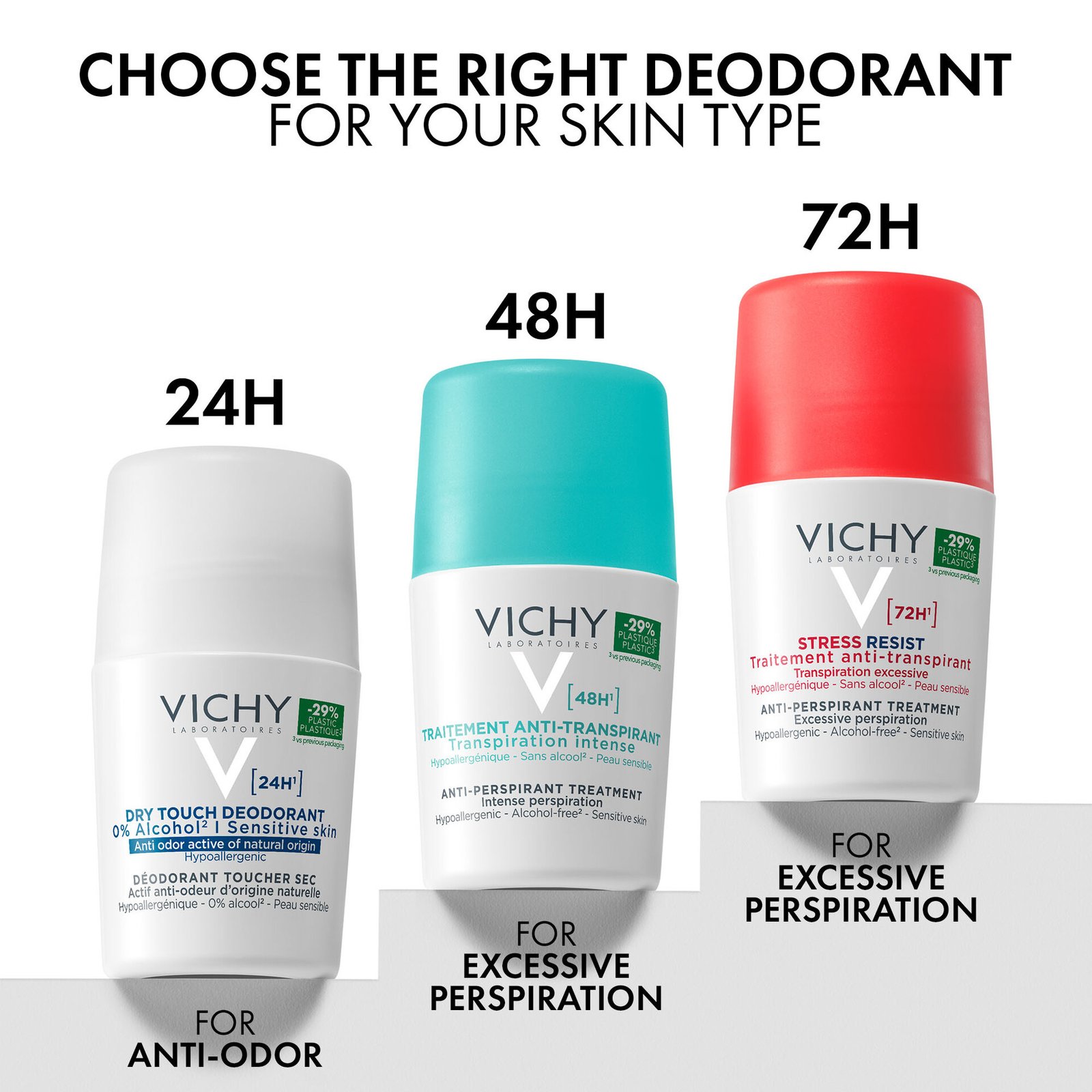 Vichy 72H Anti-Perspirant Deodorant Roll-On 50 ml
