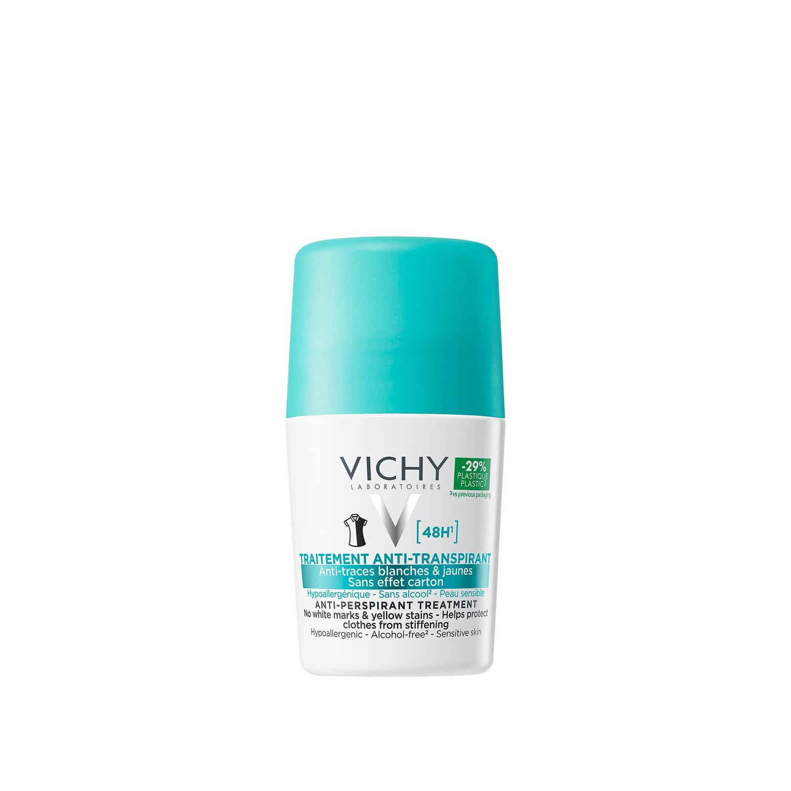 Vichy Anti-Trace Antiperspirant 48H Deo Roll-on 50 ml