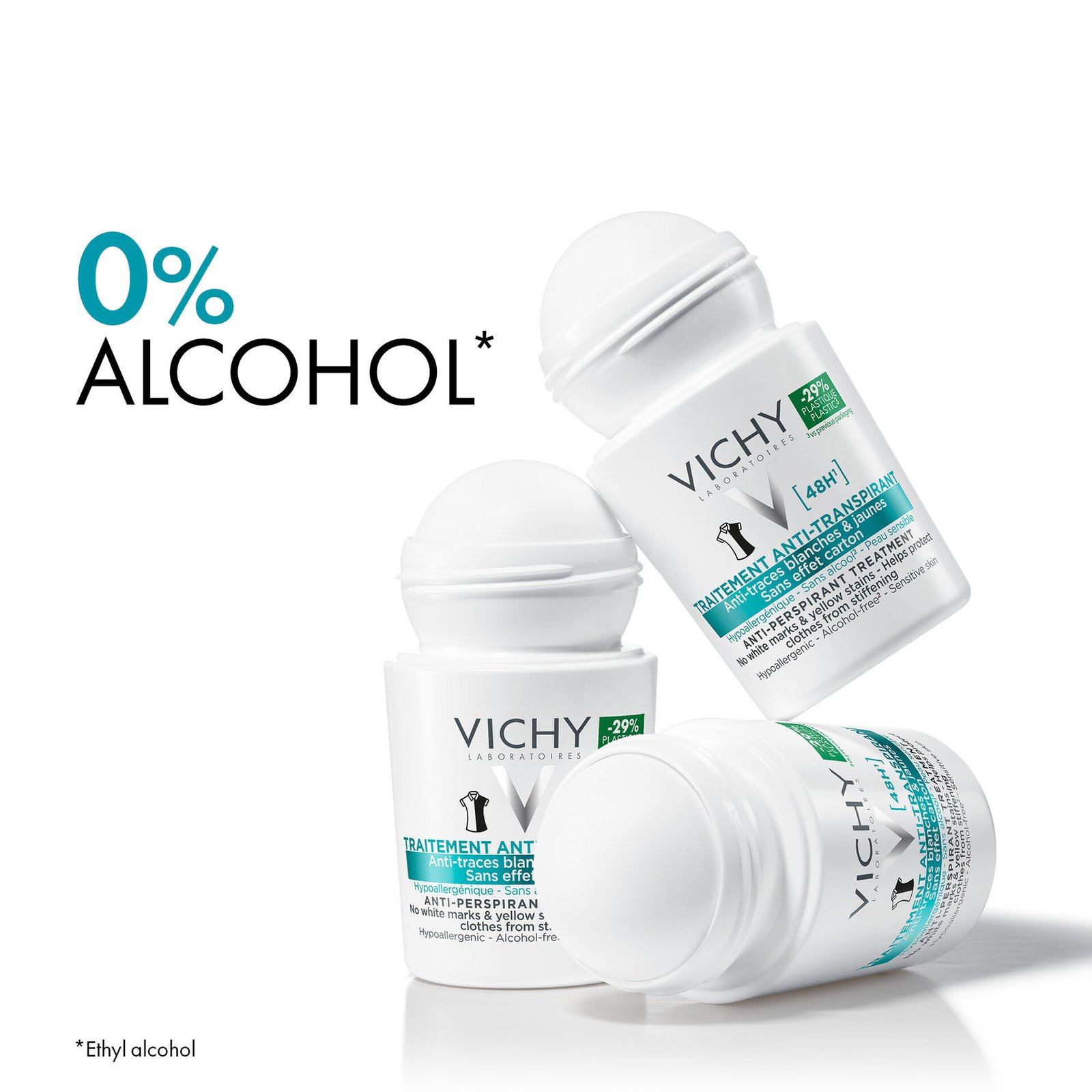 Vichy Anti-Trace Antiperspirant 48H Deo Roll-on 50 ml