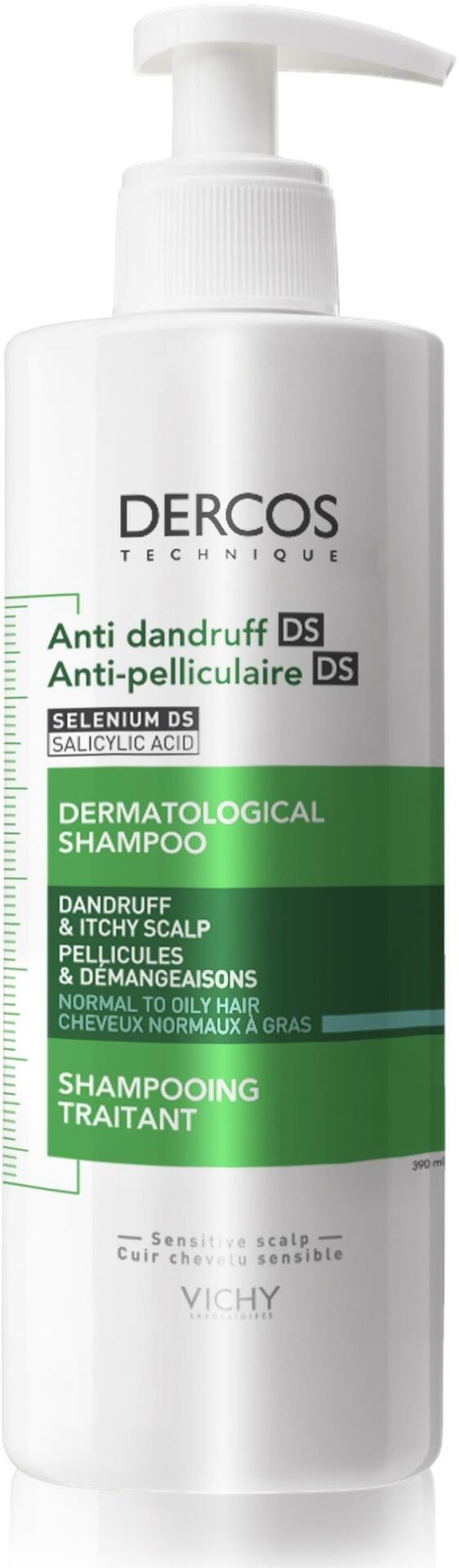 Dercos Technique Anti-Dandruff Shampoo for Normal and Oily Hair 390ml