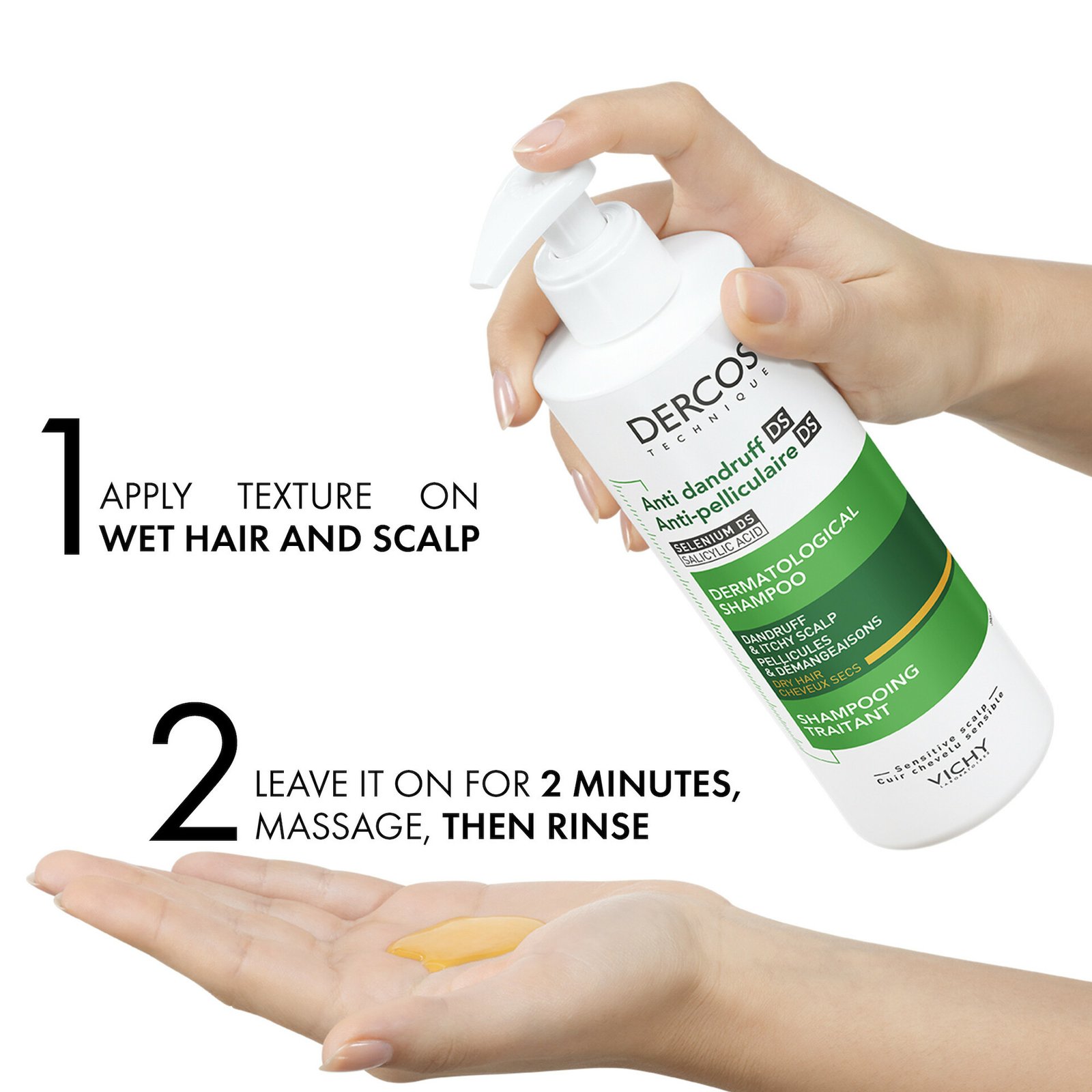 Dercos Technique Anti-Dandruff Shampoo for Dry Hair 390 ml