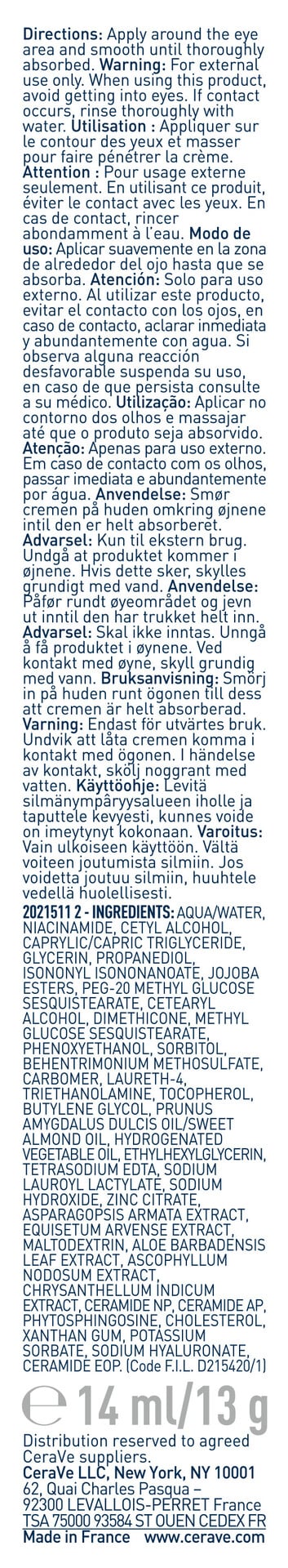 CeraVe Eye Repair Cream 15 ml