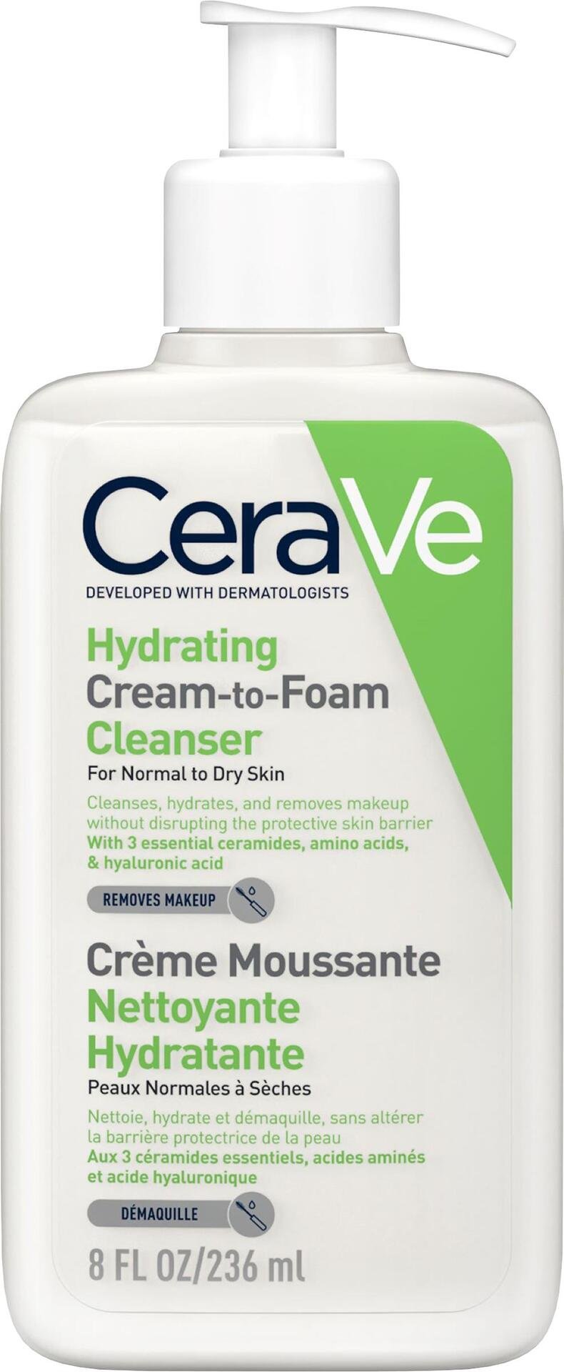 CeraVe Hydrating Cream-To-Foam Cleanser 236 ml