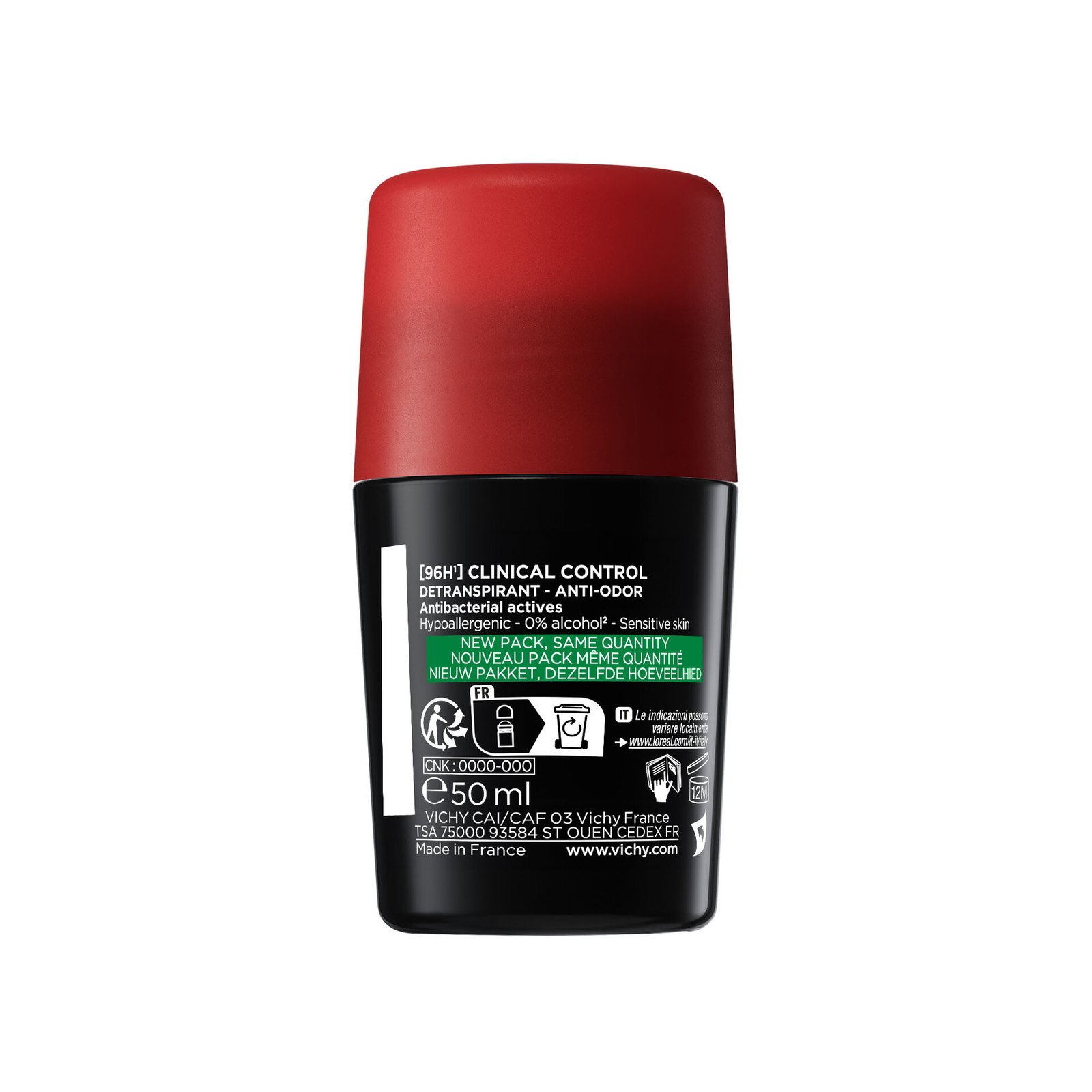 Vichy Clinical Control 96H Roll-on Antiperspirant Deodorant Män 50 ml