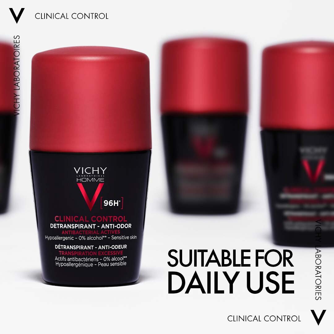 Vichy Clinical Control 96H Roll-on Antiperspirant Deodorant Män 50 ml