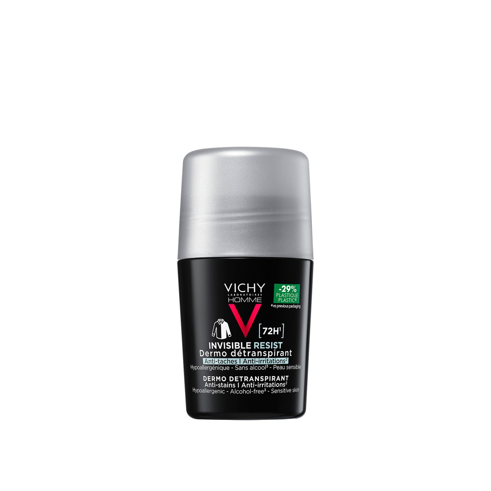 Vichy Homme Invisible Resist 72H Anti-Stain Roll-On 50 ml