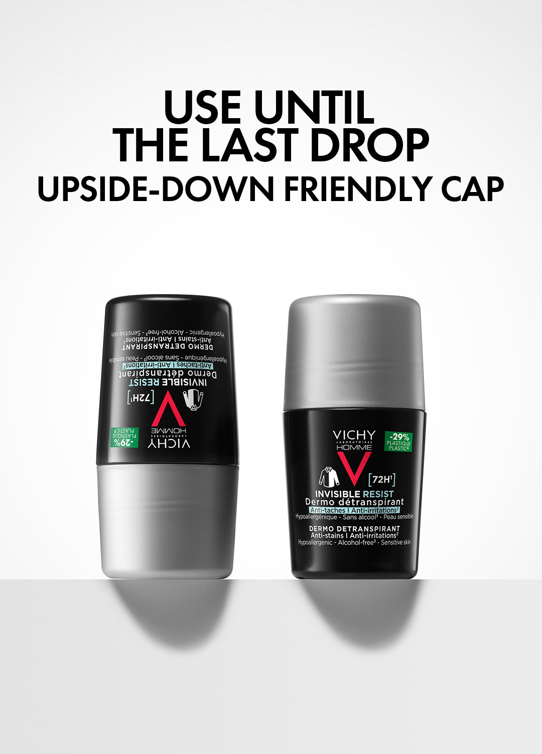 Vichy Homme Invisible Resist 72H Anti-Stain Roll-On 50 ml