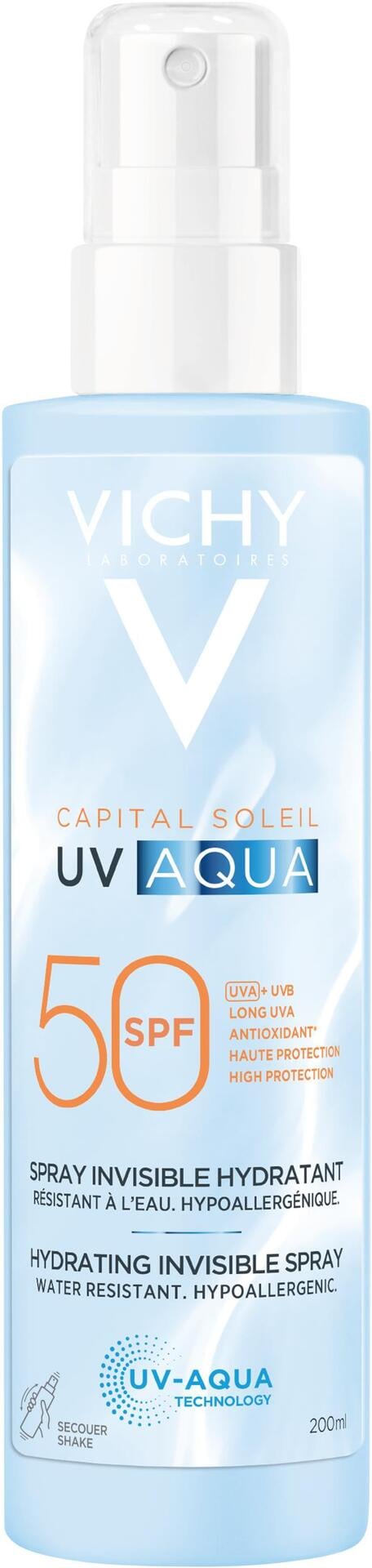 Vichy Capital Soleil Uv-aqua Hydrating Invisible Spray SPF50 200 ml