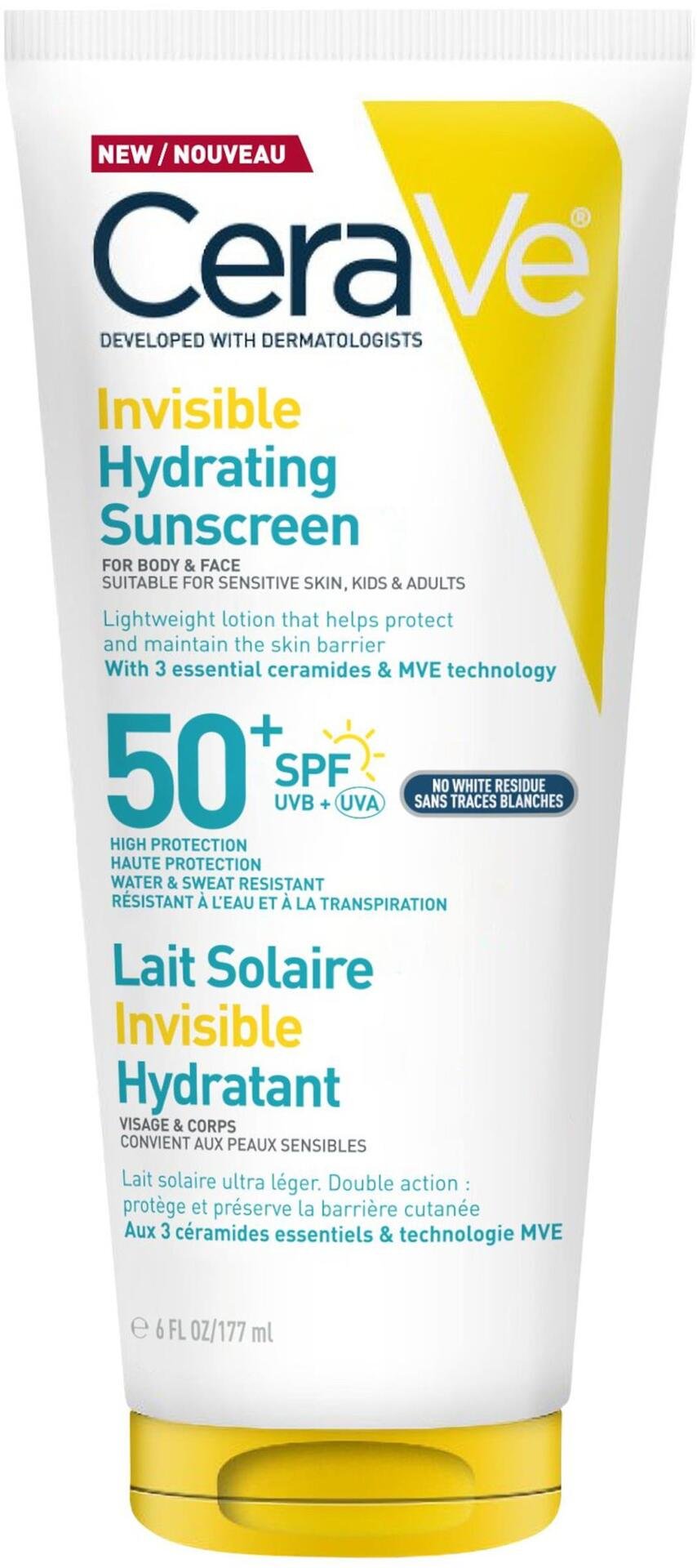 CeraVe Invisible Hydrating Sunscreen SPF50+ 177 ml