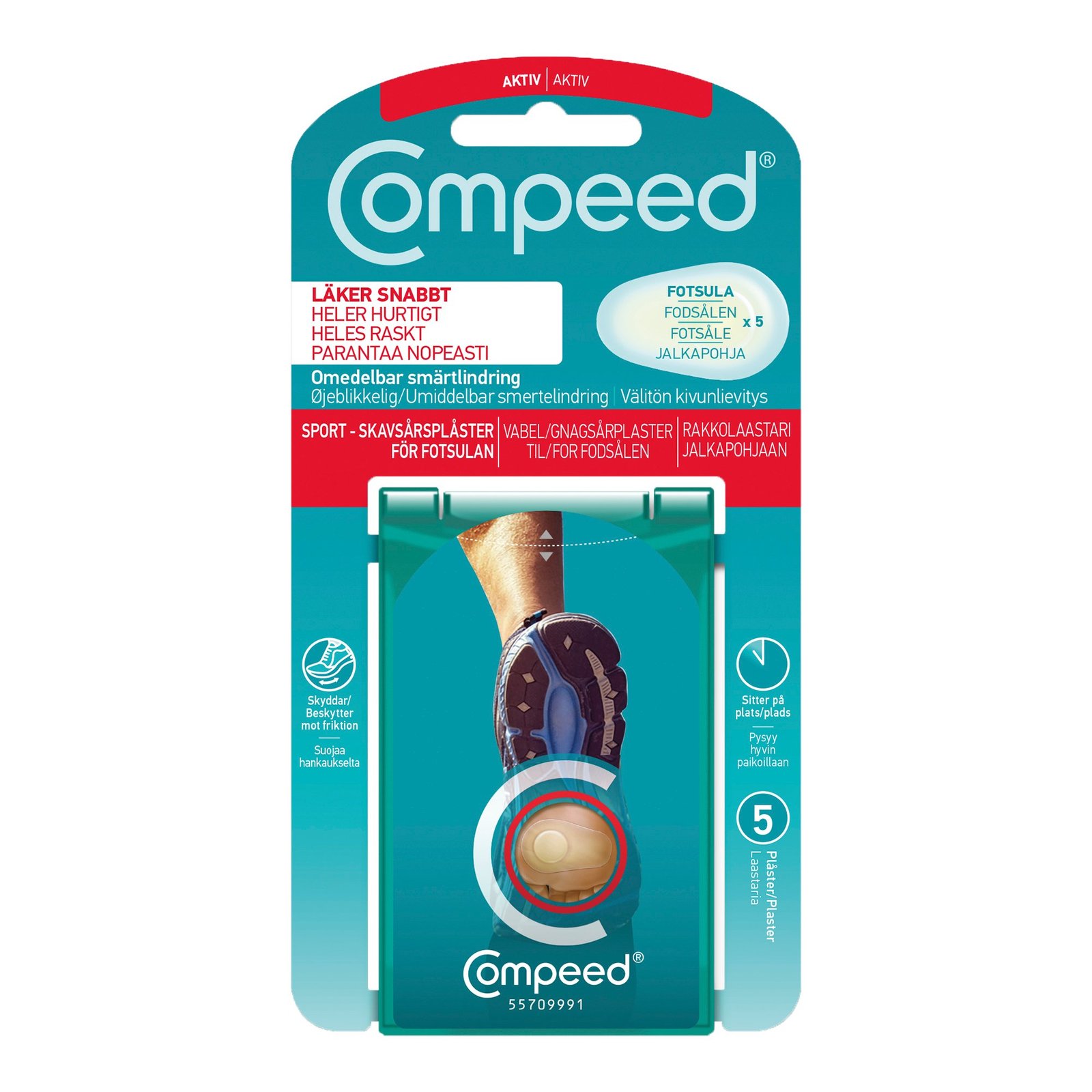 Compeed Plåster för behandling av blåsor fotsula 5 st