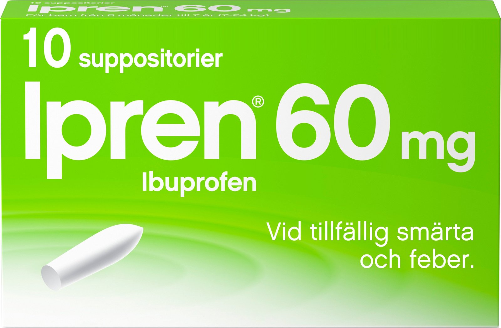 Ipren suppositorium 60mg 10 suppositorier