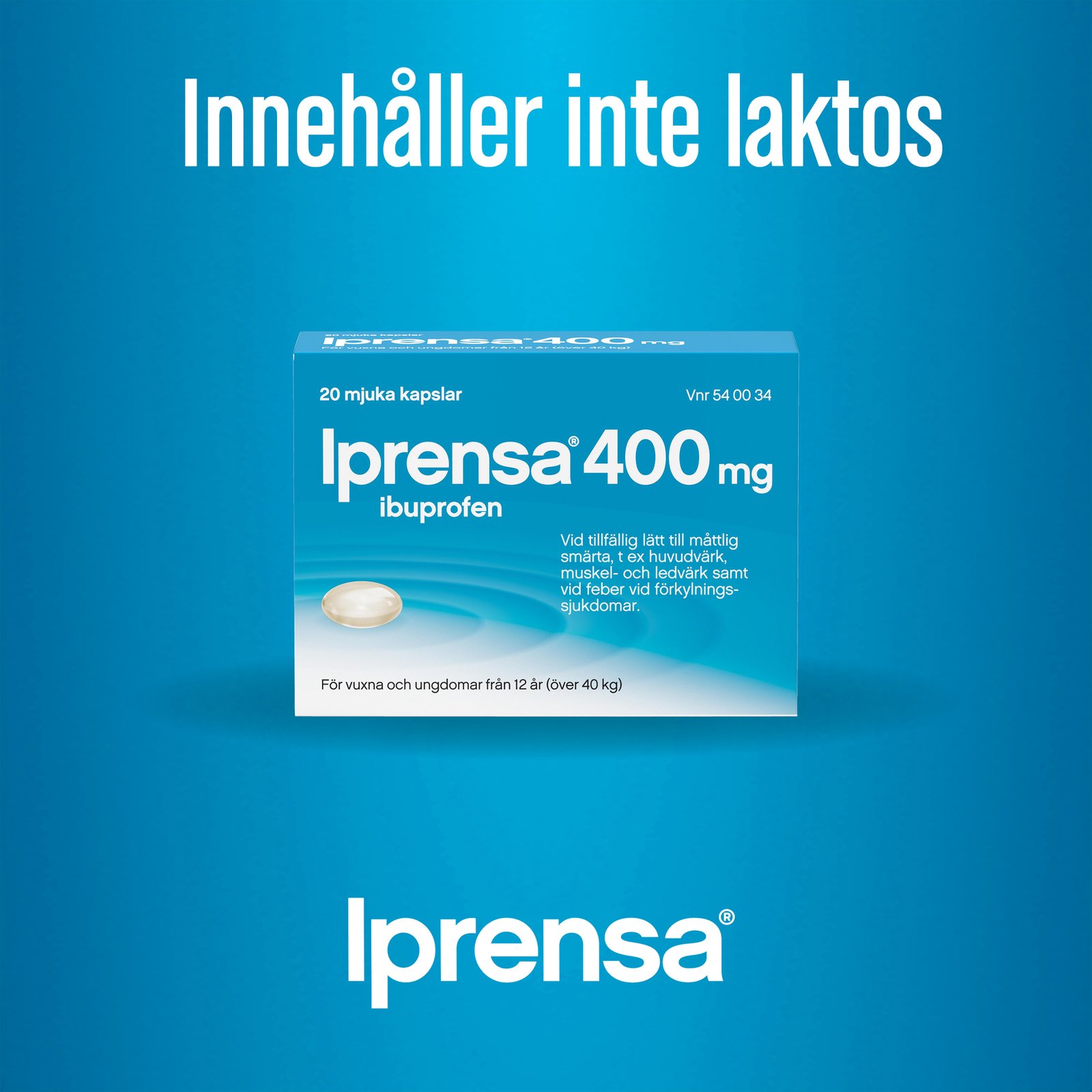 Iprensa 400mg Ibuprofen 20 mjuka kapslar