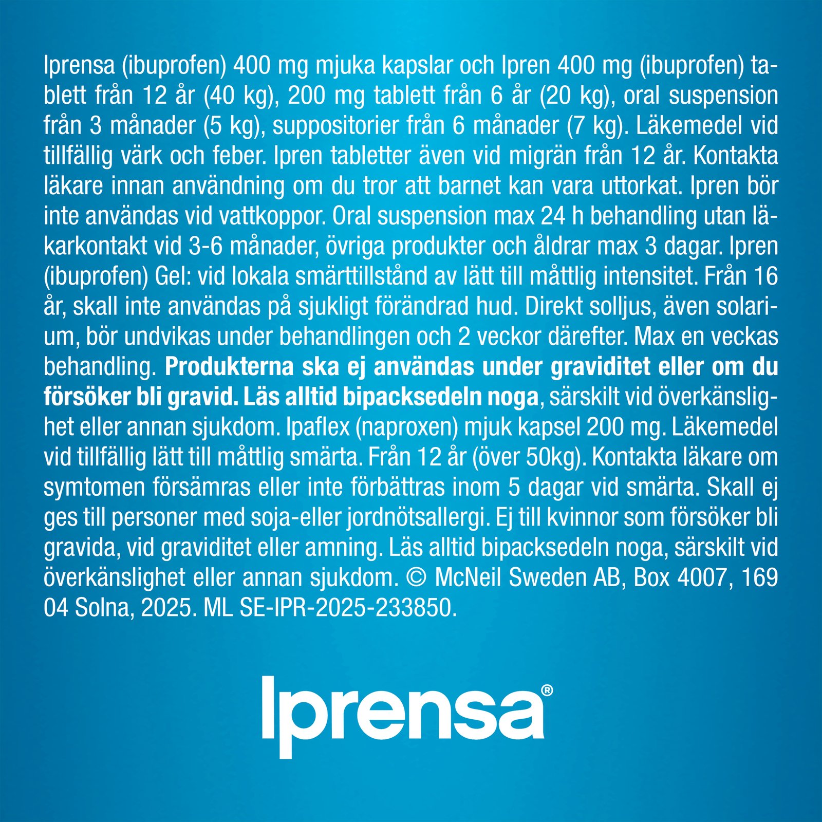 Iprensa 400mg Ibuprofen 20 mjuka kapslar