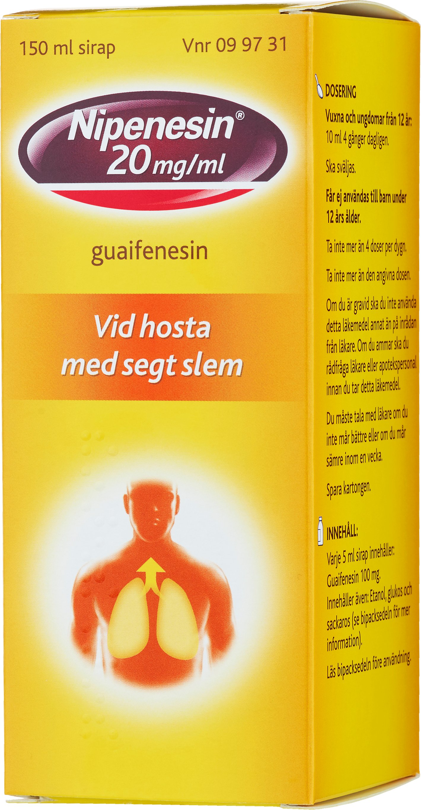 Nipenesin Sirap 20 mg/ml, 150 ml