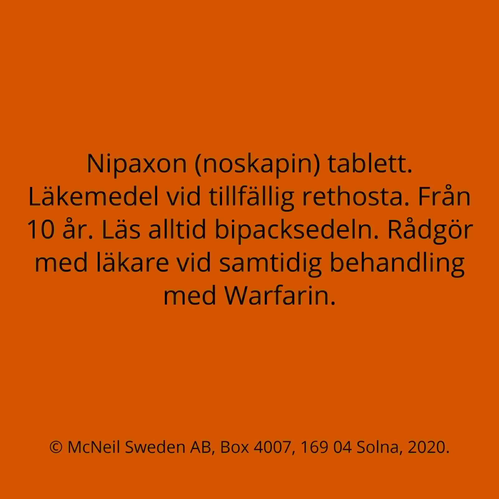 Nipaxon 50mg 15 tabletter