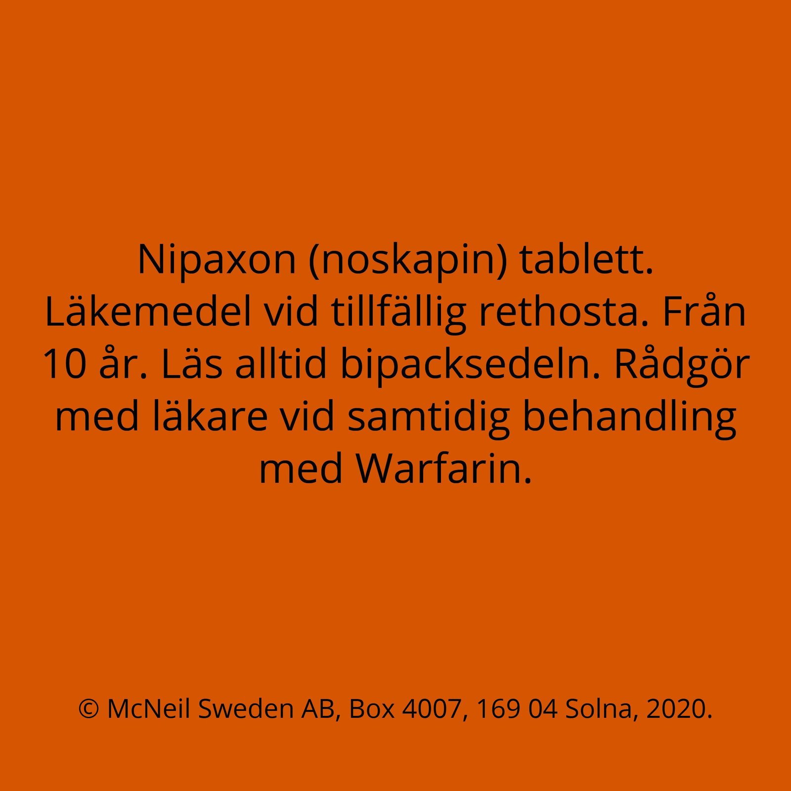 Nipaxon 50mg 15 tabletter