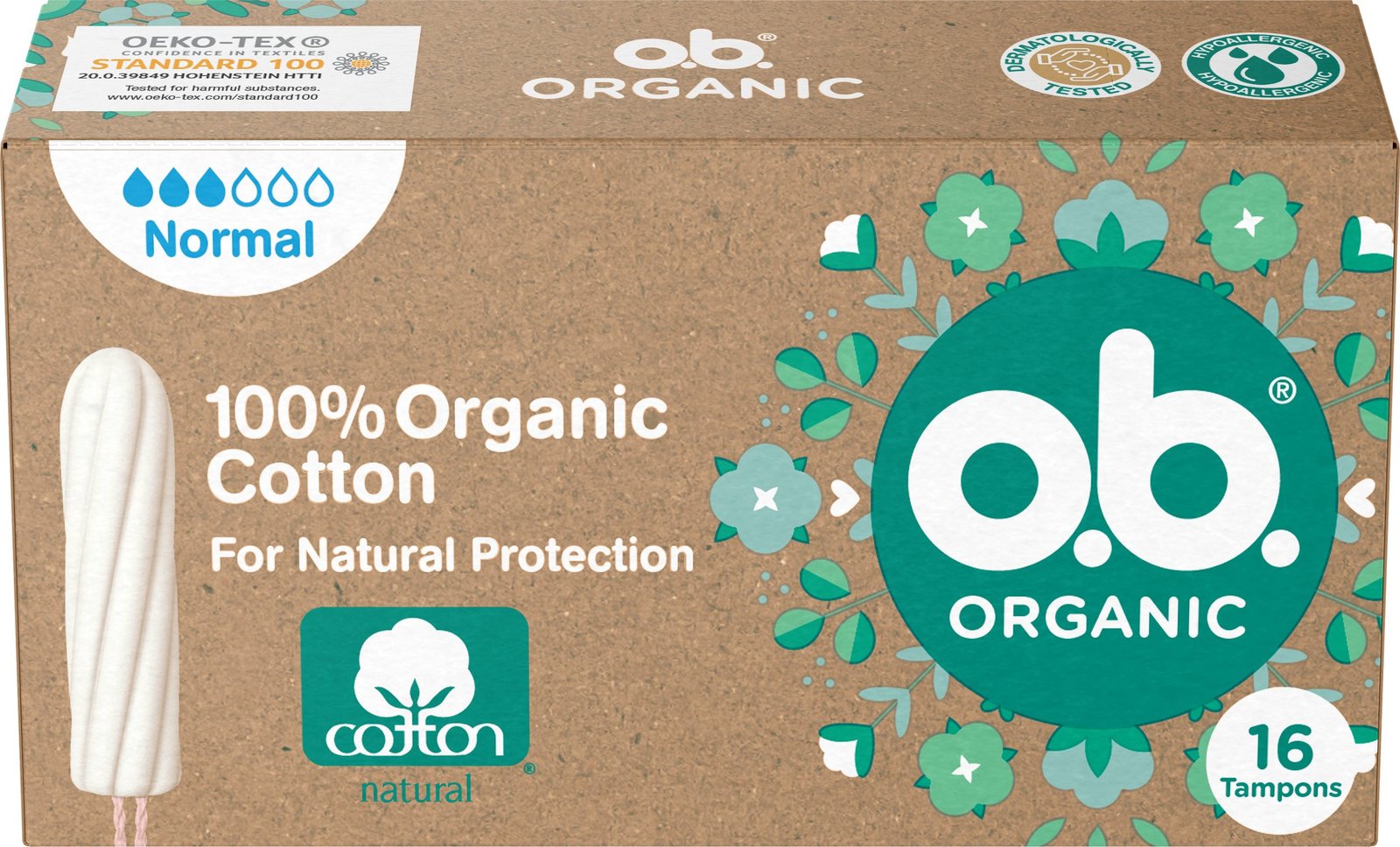 o.b Organic Normal Tamponger 16 st