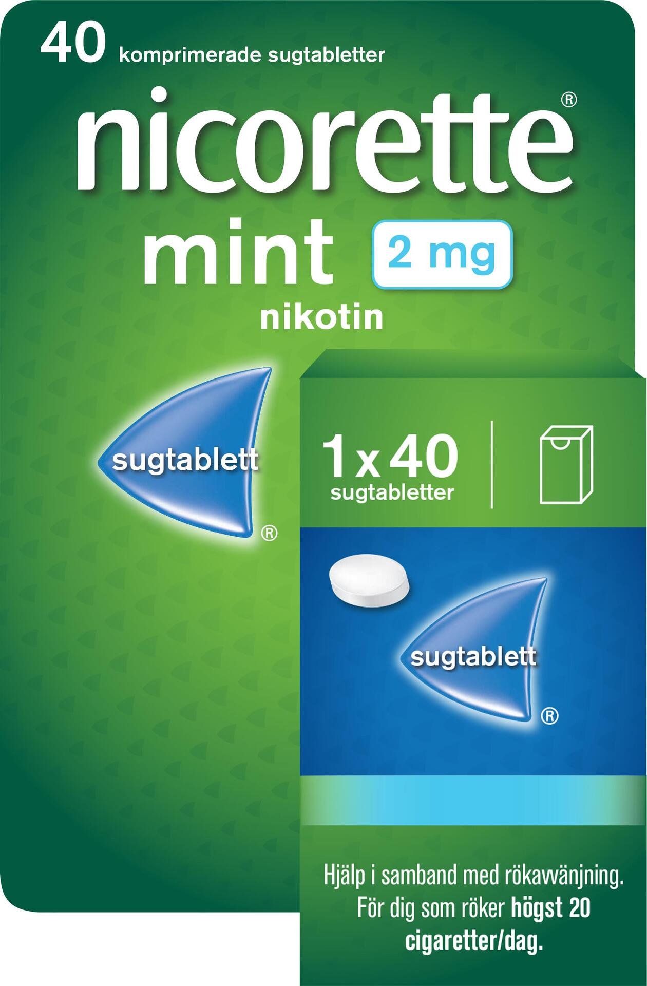 Nicorette sugtablett Mint 2mg 40st