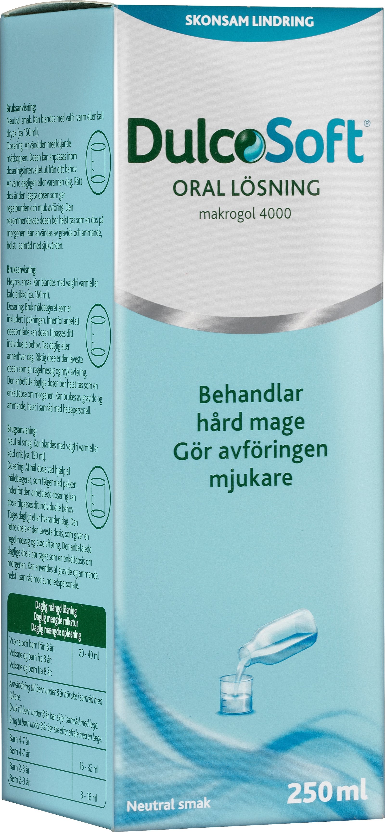 DulcoSoft Makrogol 4000, flaska 250 ml