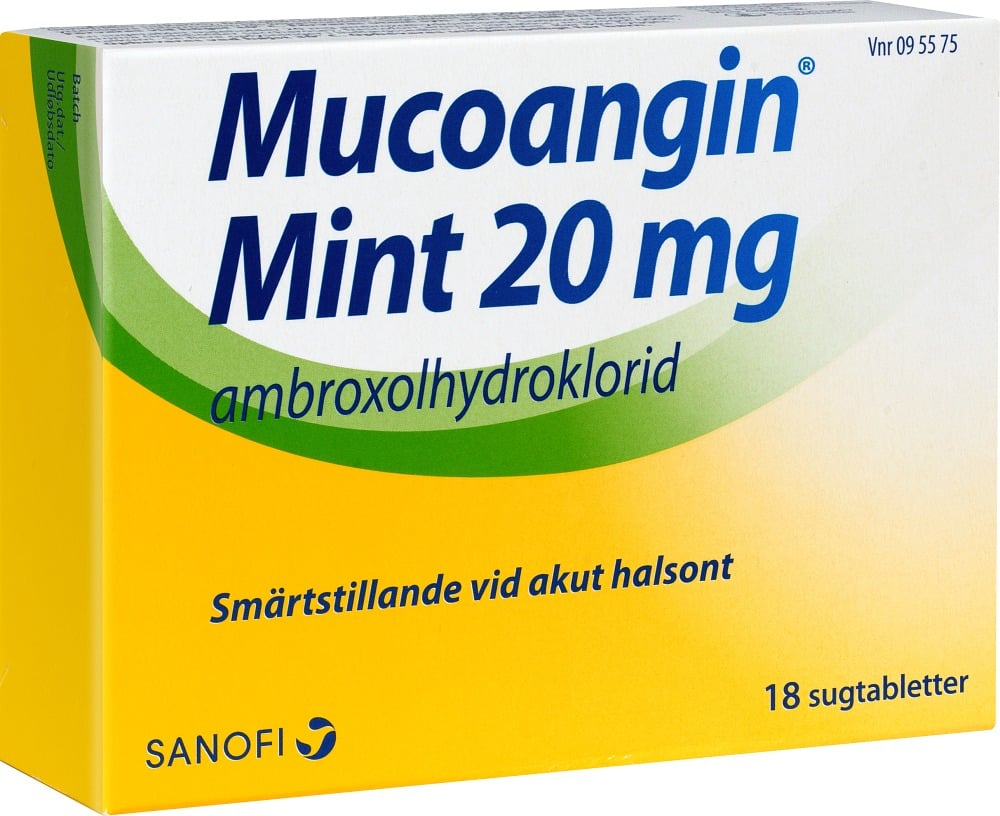 Mucoangin Mint Sugtabletter 18 stycken
