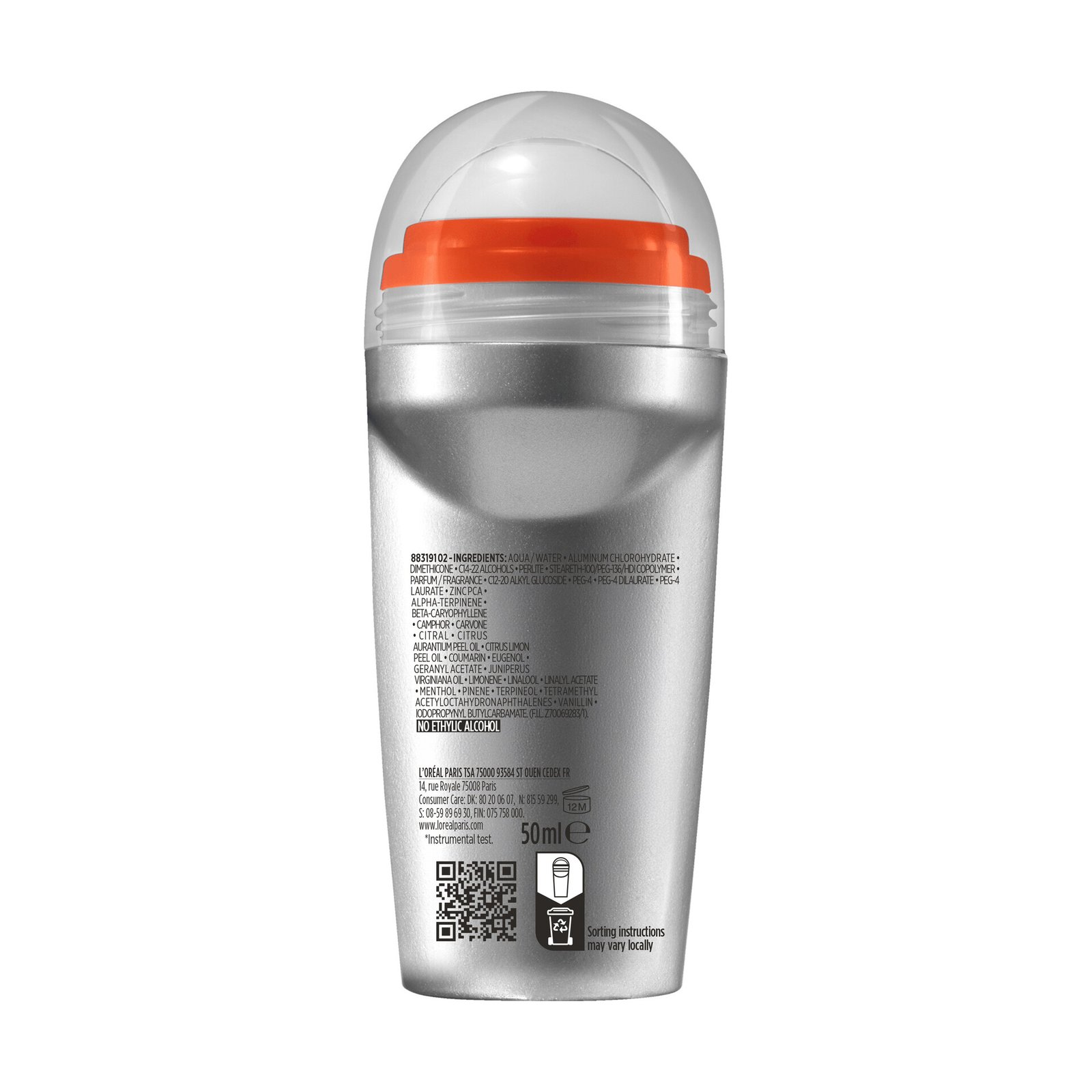 L'Oréal Paris Men Expert Invincible 96H Anti-Perspirant Deodorant Roll On för normal hud 50 ml