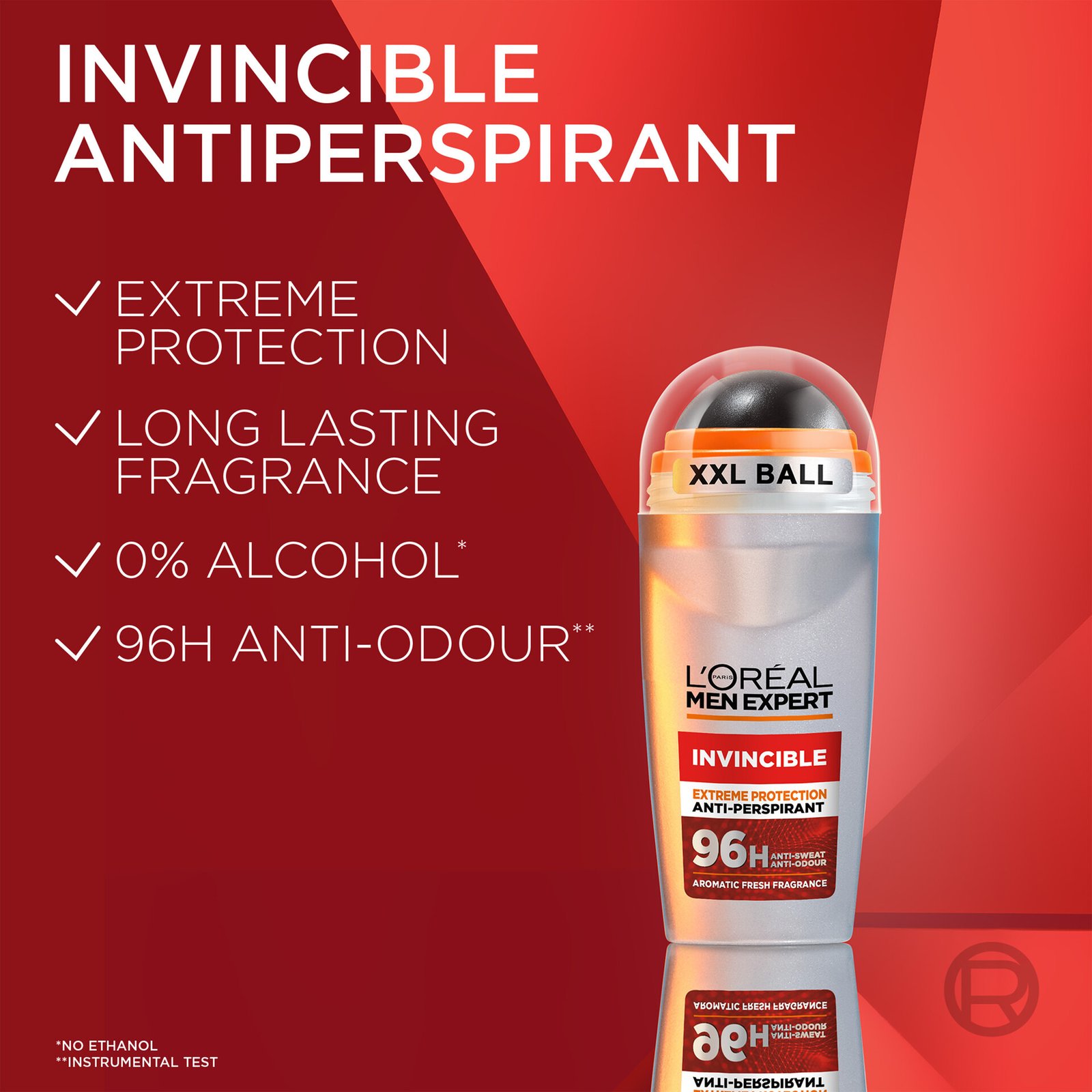 L'Oréal Paris Men Expert Invincible 96H Anti-Perspirant Deodorant Roll On för normal hud 50 ml