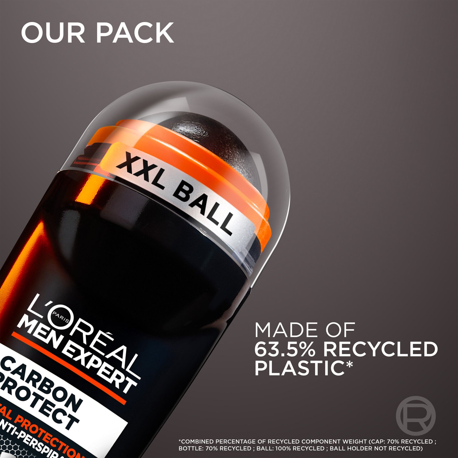 L'Oréal Paris Men Expert Carbon Protect Total Protection 72H Anti-Perspirant Deodorant Roll On 50 ml
