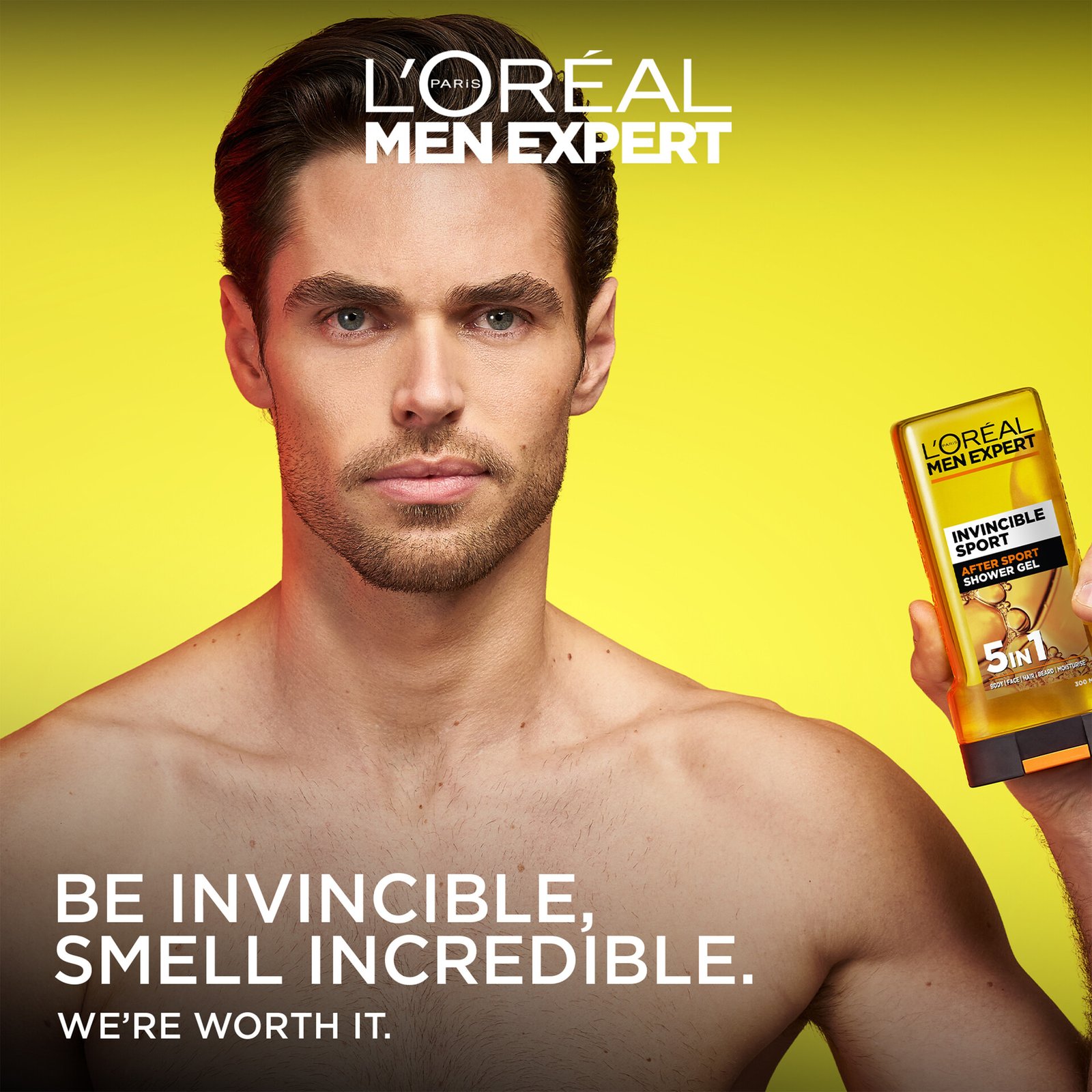 L'Oréal Paris Men Expert Invincible Sport duschgel för känslig hud 300 ml