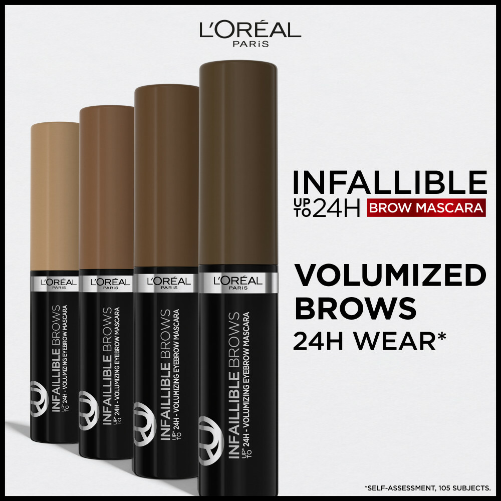 L'Oréal Paris Infaillible Brows 24H Volumizing Eyebrow Mascara 1.0 Ebony 5 ml