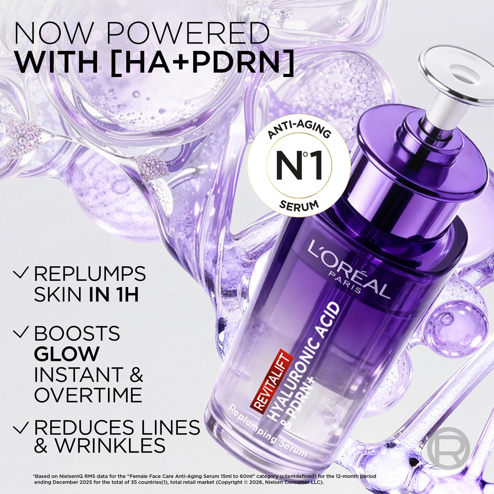 L'Oréal Paris Revitalift Filler Hyaluron PDRN+ Replumping Serum 30 for normal skin 30 ml