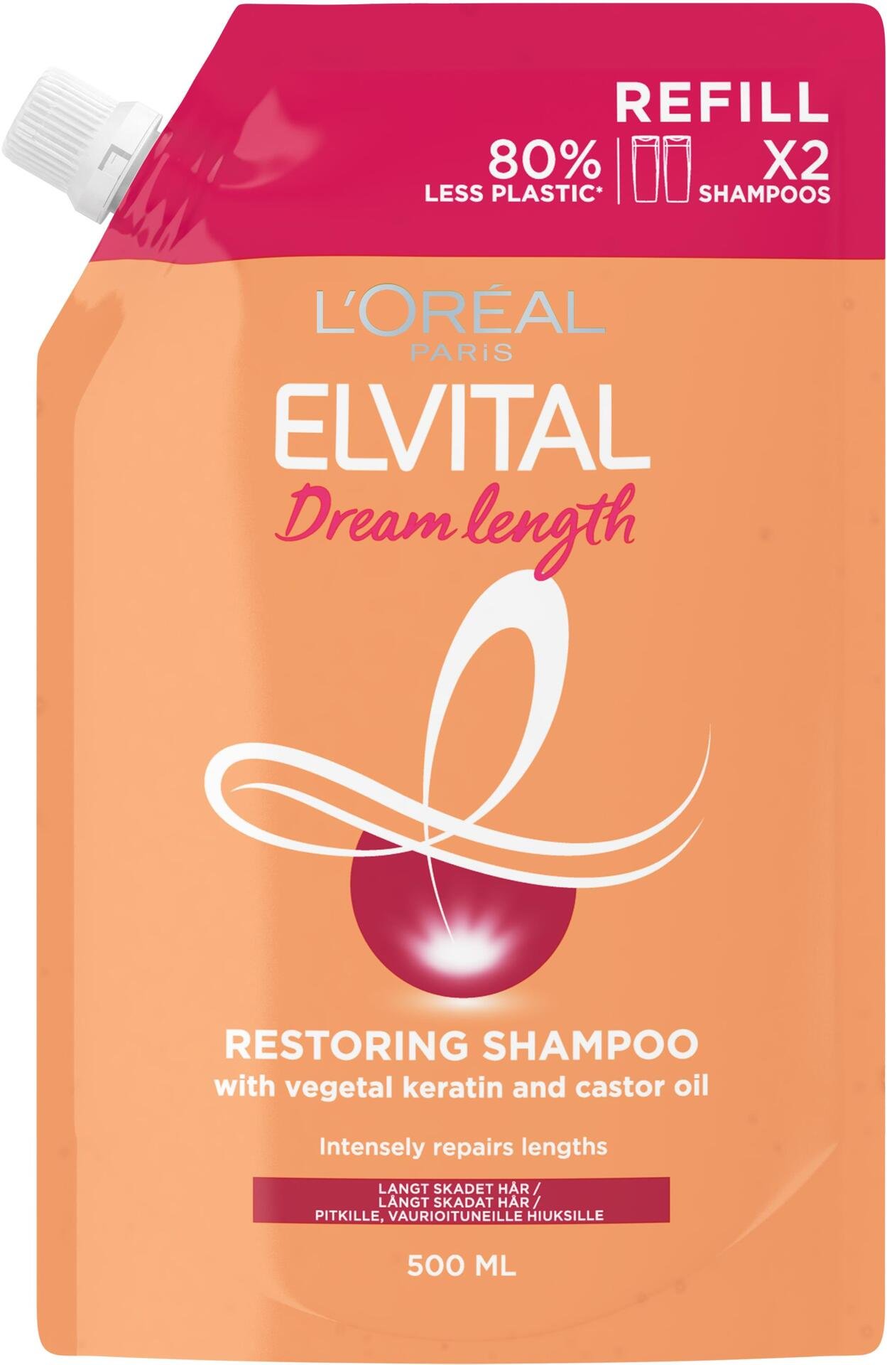 L'Oréal Paris Elvital Dream Lenght Restoring Shampoo Refill 500ml