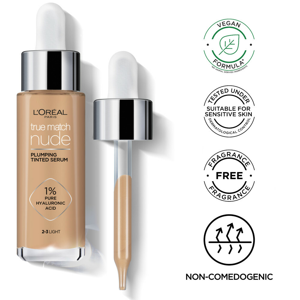 L'Oréal Paris True Match Nude Plumping Tinted Serum 2-3 Light 30 ml