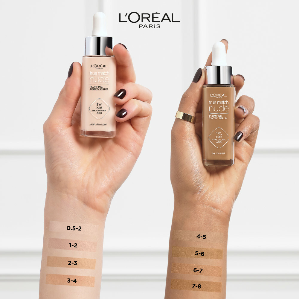L'Oréal Paris True Match Nude Plumping Tinted Serum 3-4 Light - Medium 30 ml