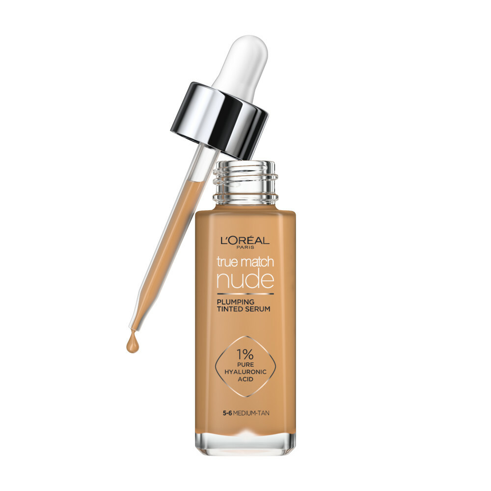 L'Oréal Paris True Match Nude Plumping Tinted Serum 5-6 Medium - Tan