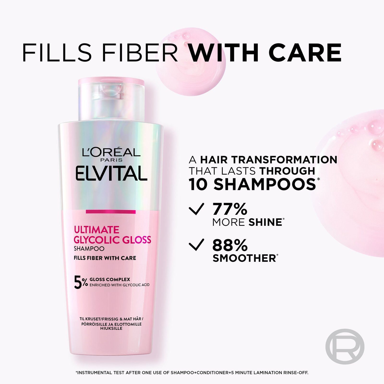 L'Oréal Paris Elvital Glycolic Gloss Shampoo for normal hair 200 ml