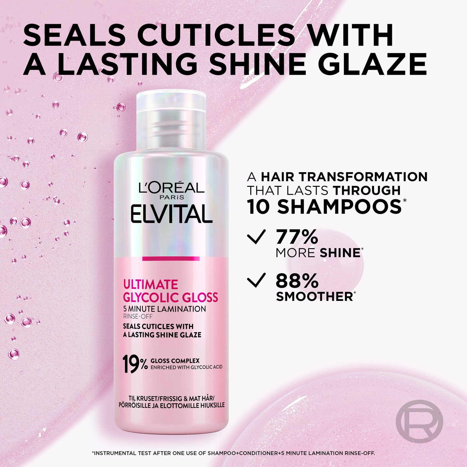 L'Oréal Paris Elvital Glycolic Gloss rinse-off treatment for normal hair 200 ml