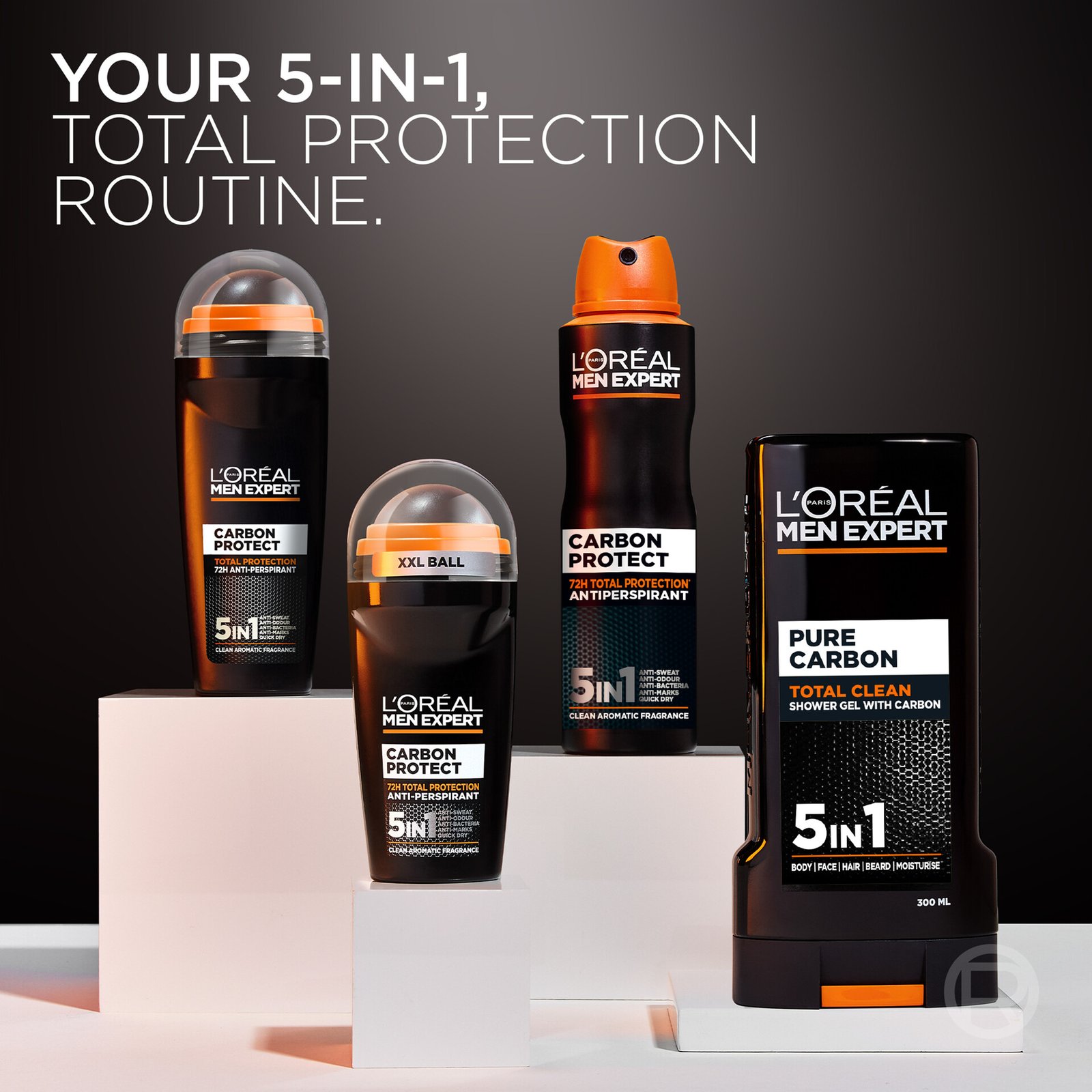 L'Oréal Paris Men Expert Carbon Protect Total Protection 72H Anti-Perspirant Deodorant Roll On 100ml