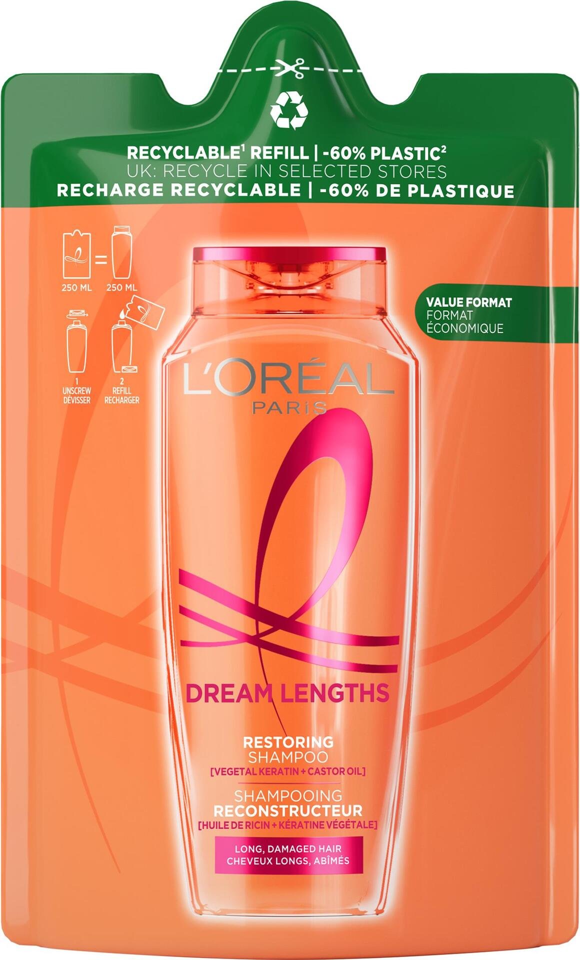 L'Oréal Paris Elvital Dream Length Shampoo Refill 250 ml