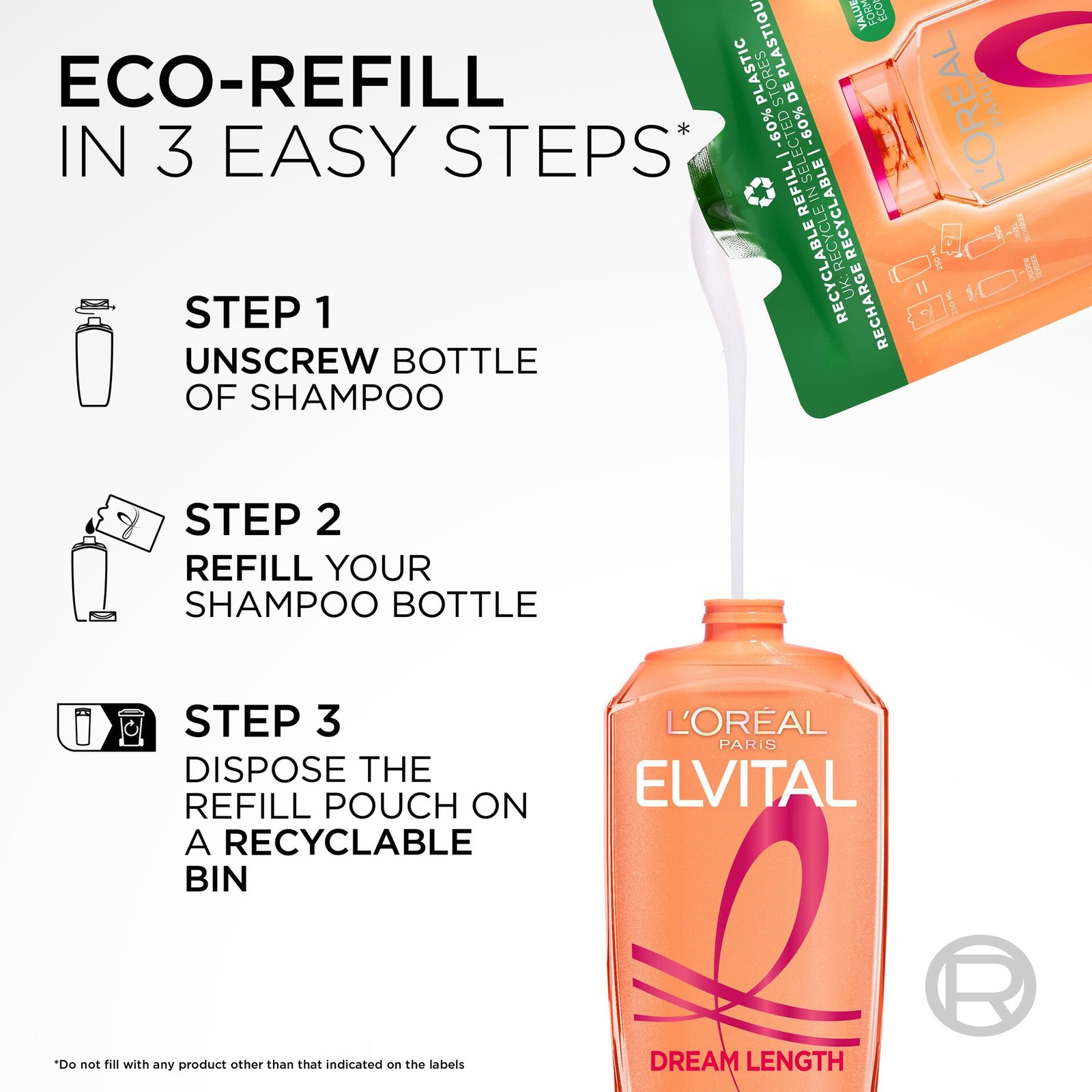 L'Oréal Paris Elvital Dream Length Shampoo Refill 250 ml