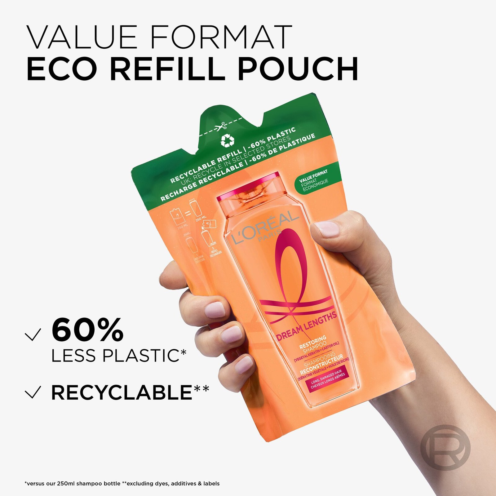 L'Oréal Paris Elvital Dream Length Shampoo Refill 250 ml