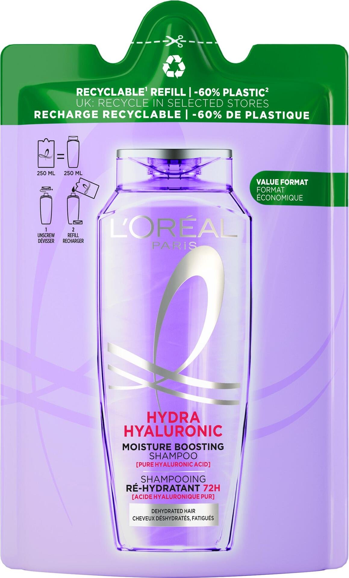 L'Oréal Paris Elvital Hyaluron Plump Shampoo Refill 250 ml