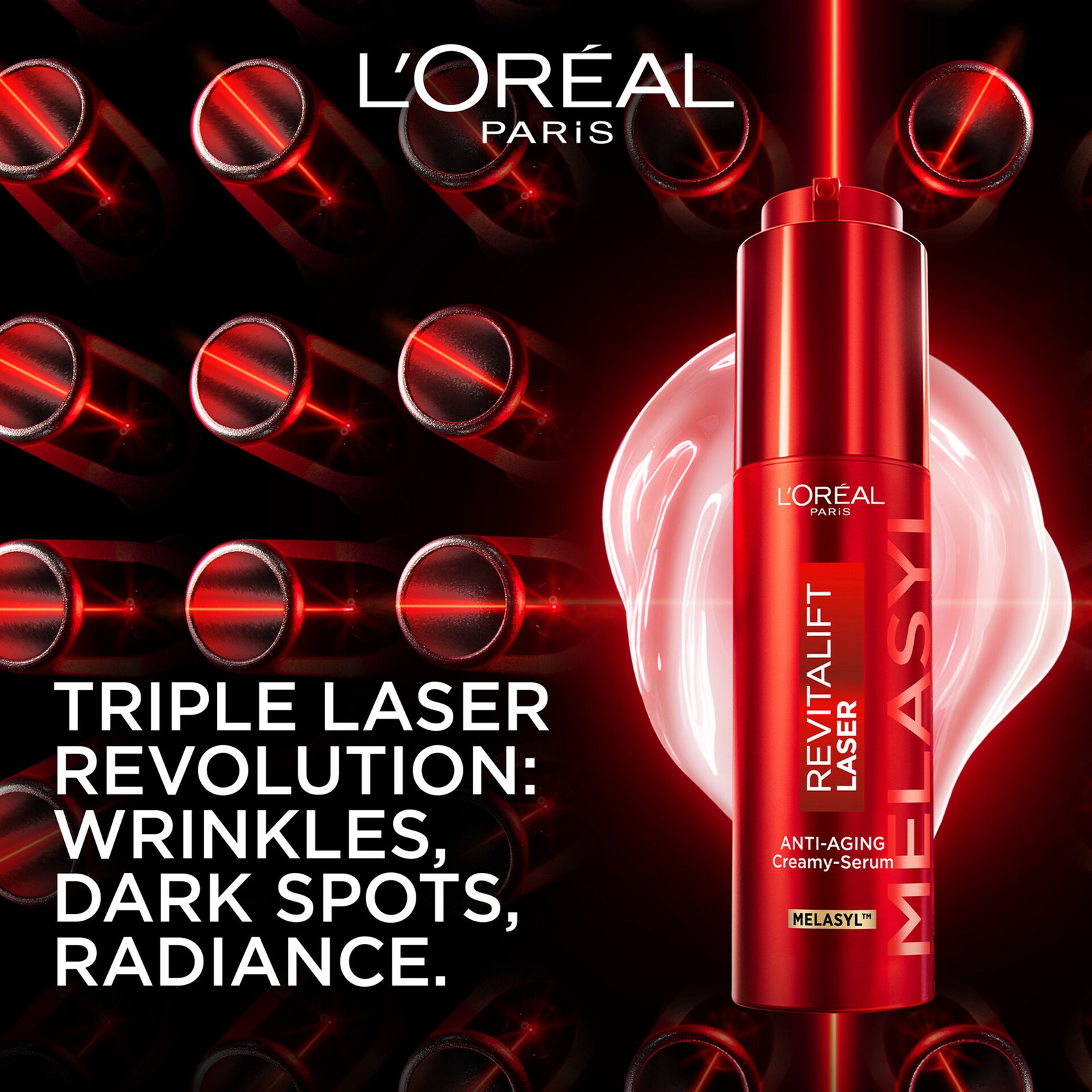 L’Oréal Paris Revitalift Laser Triple Laser Anti-Ageing Creamy Serum rynkor fläckar lyster 50 ml