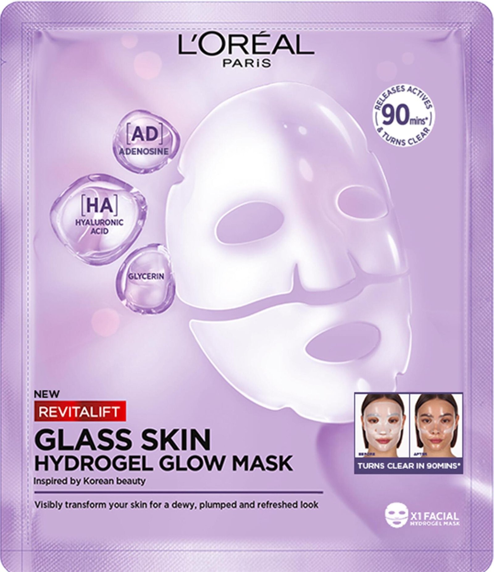 L'Oréal Paris Revitalift Filler Glass Skin Mask 1 st