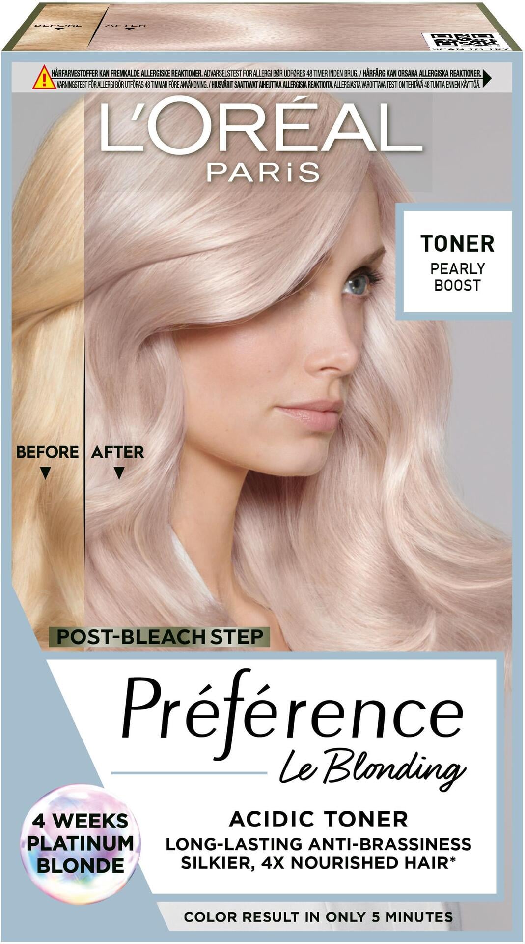 L'Oréal Paris Préférence Le Blonding Acidic Hair Toner For Bleached Hair 02 Pearly Boost