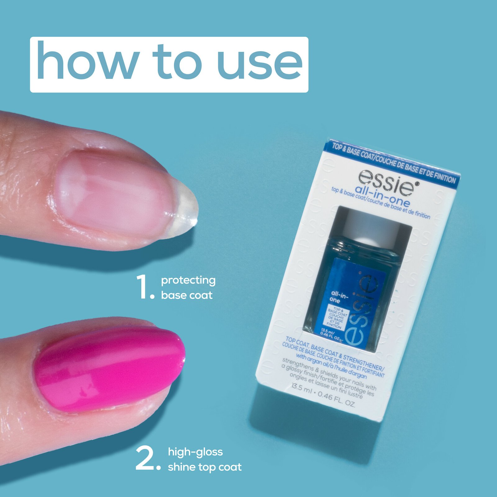 essie Base + Top Coat All-In-One 13,5 ml